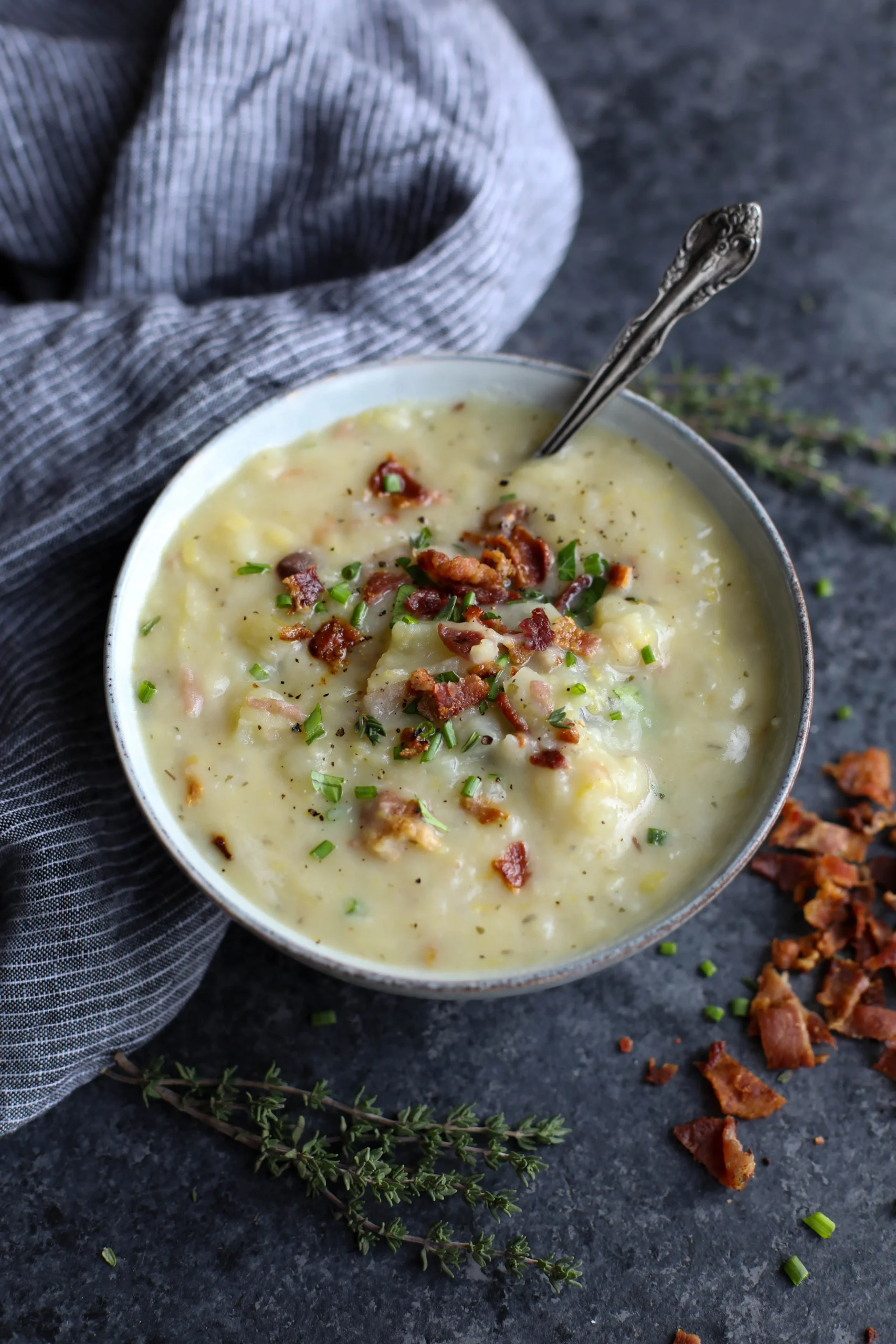 Leek Potato and Bacon Soup