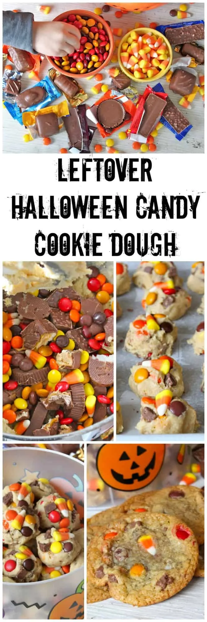 Leftover Halloween Candy Cookie Dough