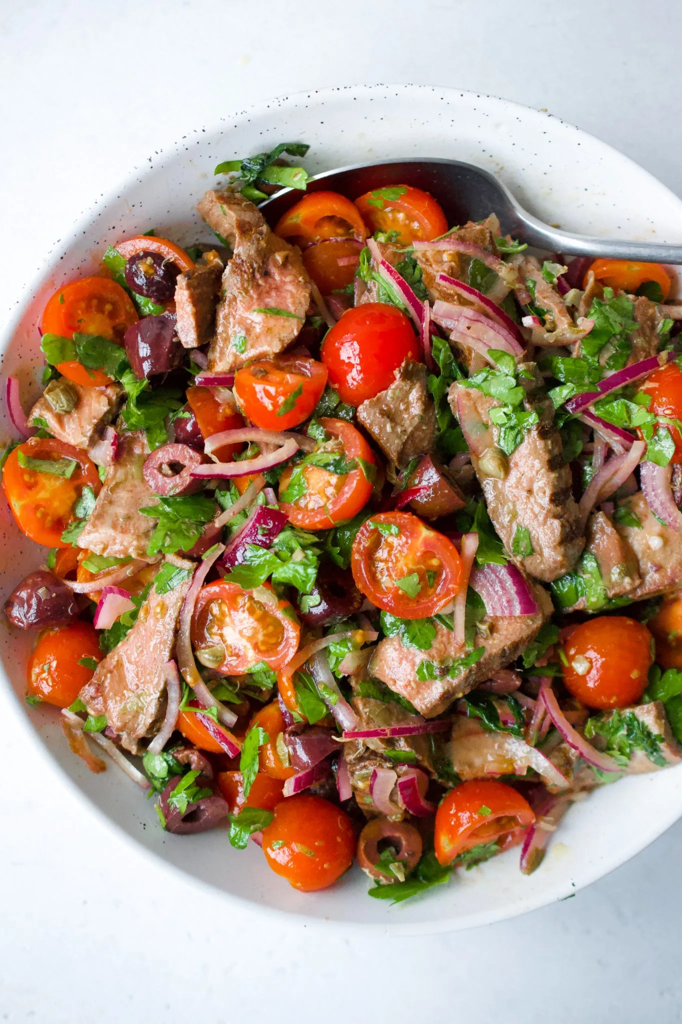 Leftover Steak Tomato Salad