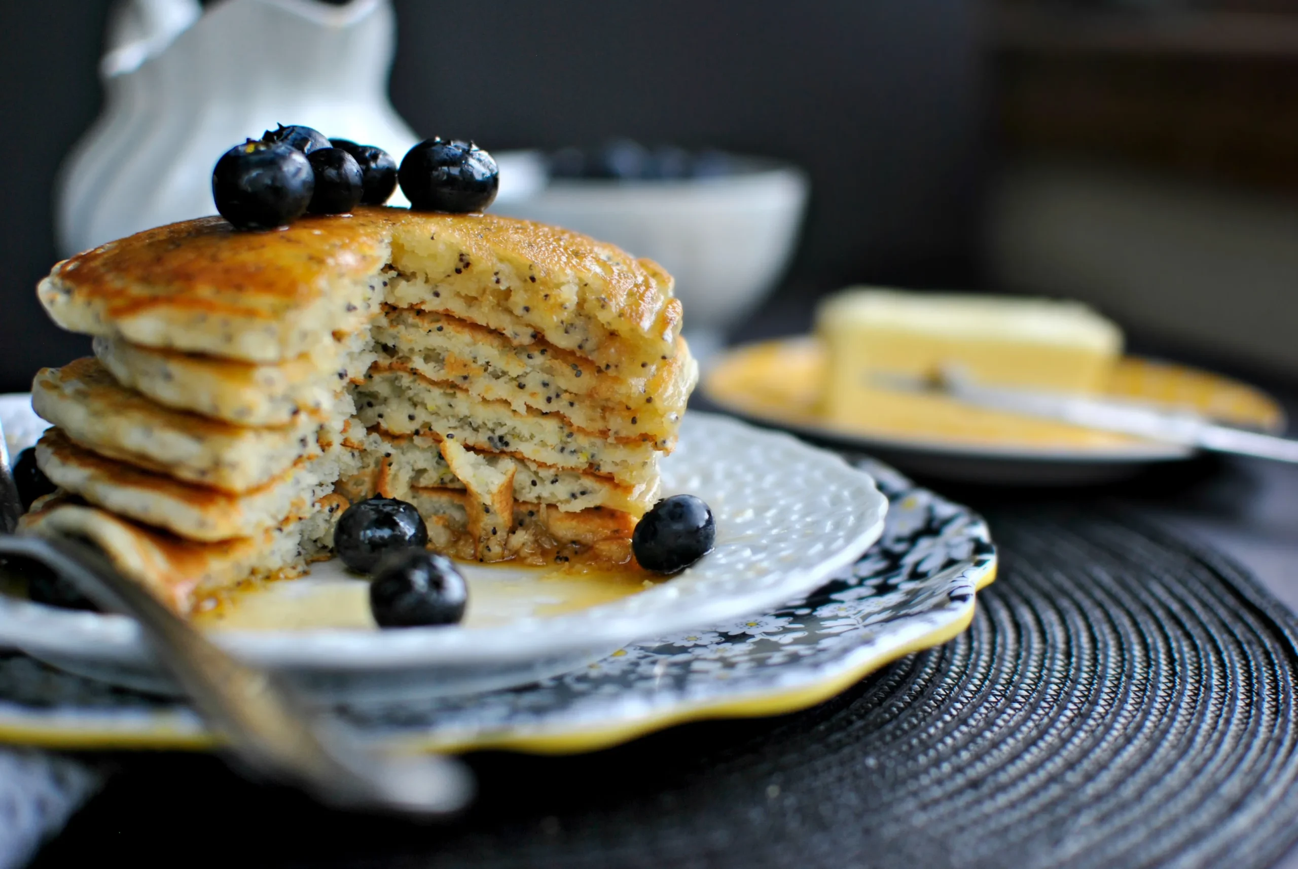Lemon Berry Poppyseed Pancake Bowls