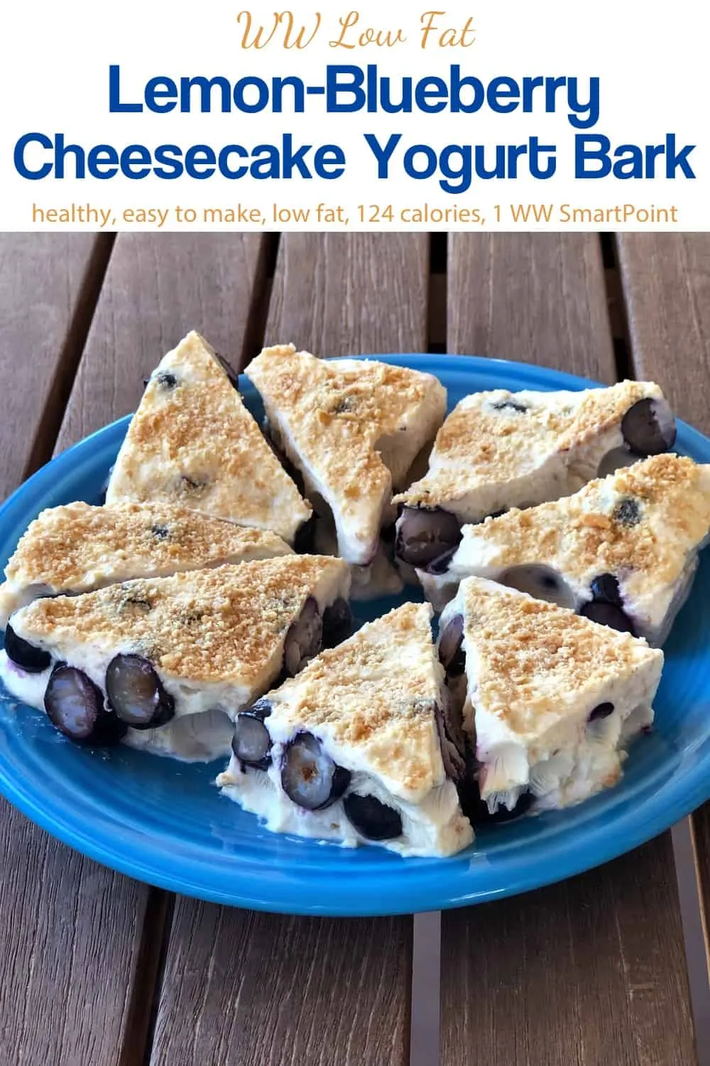 Lemon Blueberry Cheesecake Yogurt Bark