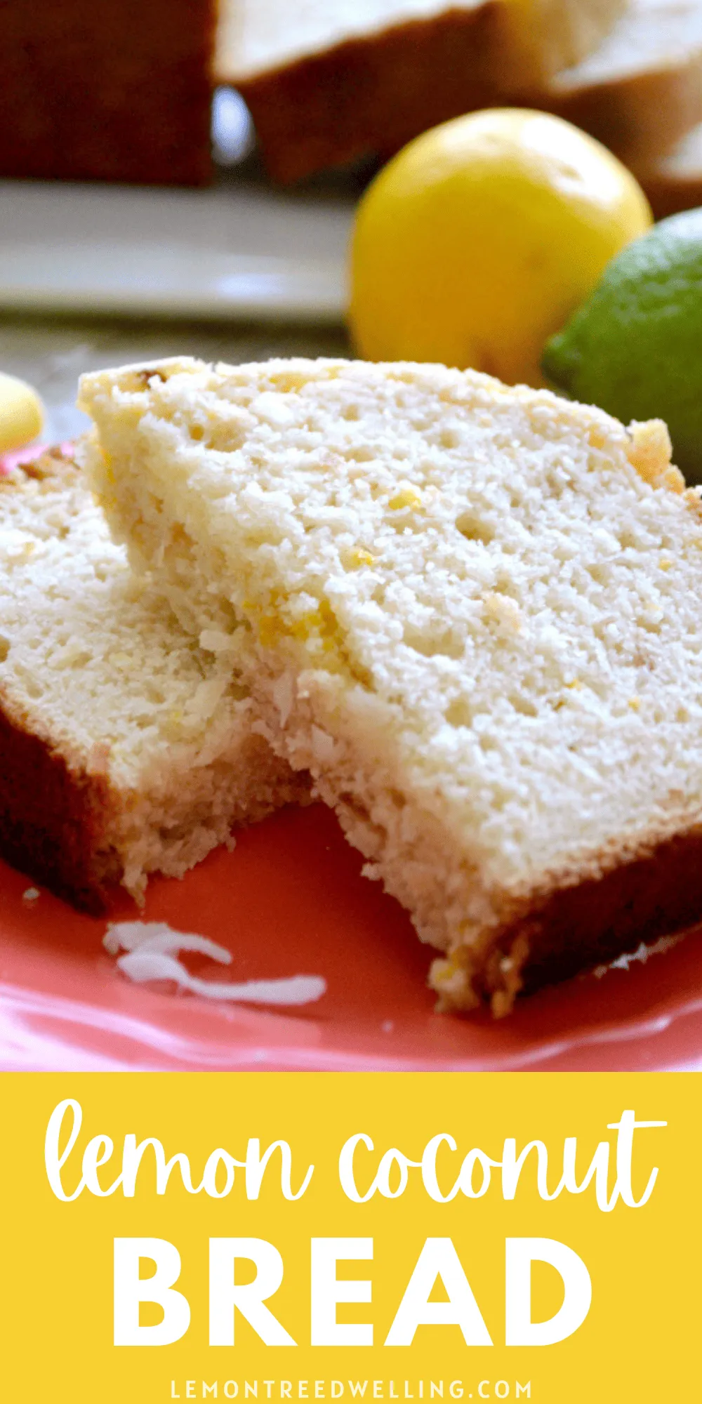 Lemon Coconut Quick Bread with Citrus Honey Butter