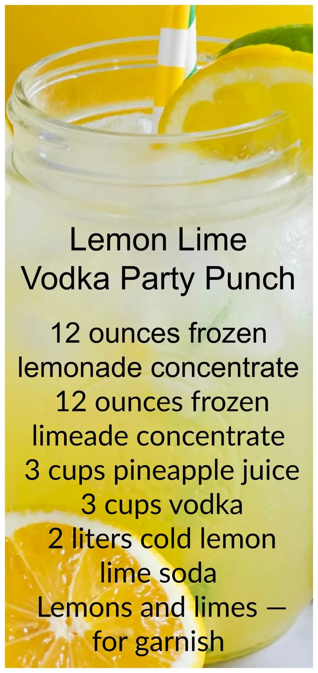 Lemon Lime Vodka Party Punch