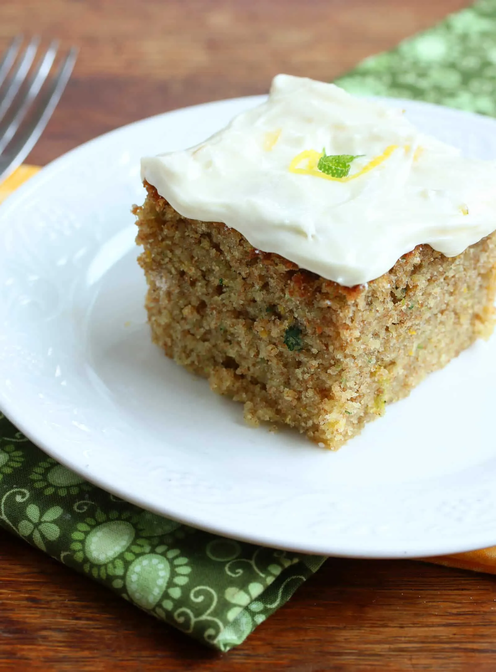 Lemon Lime Zucchini Cake with Lemon Lime Cream Cheese Frosting