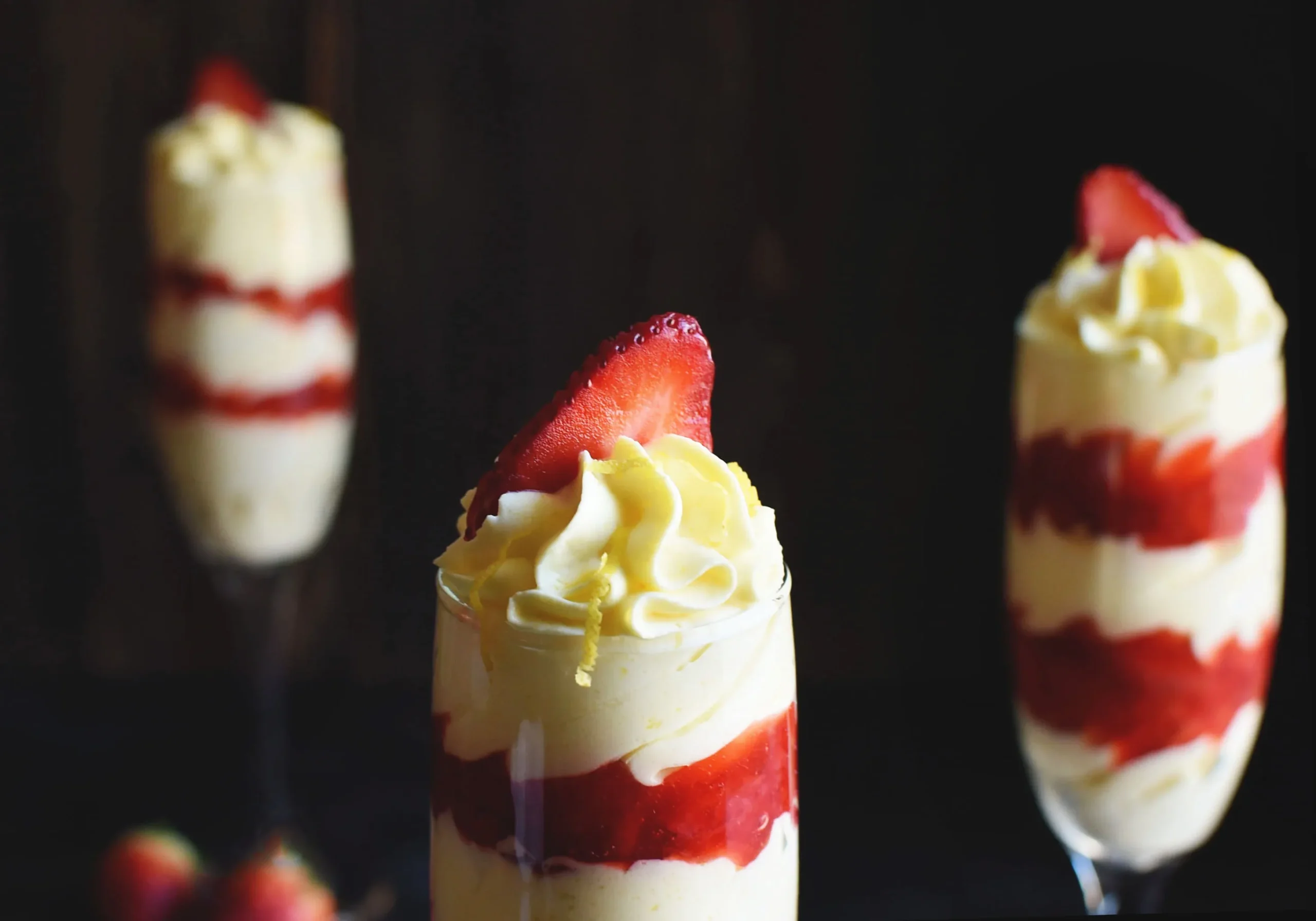 Lemon Mousse Stuffed Strawberries