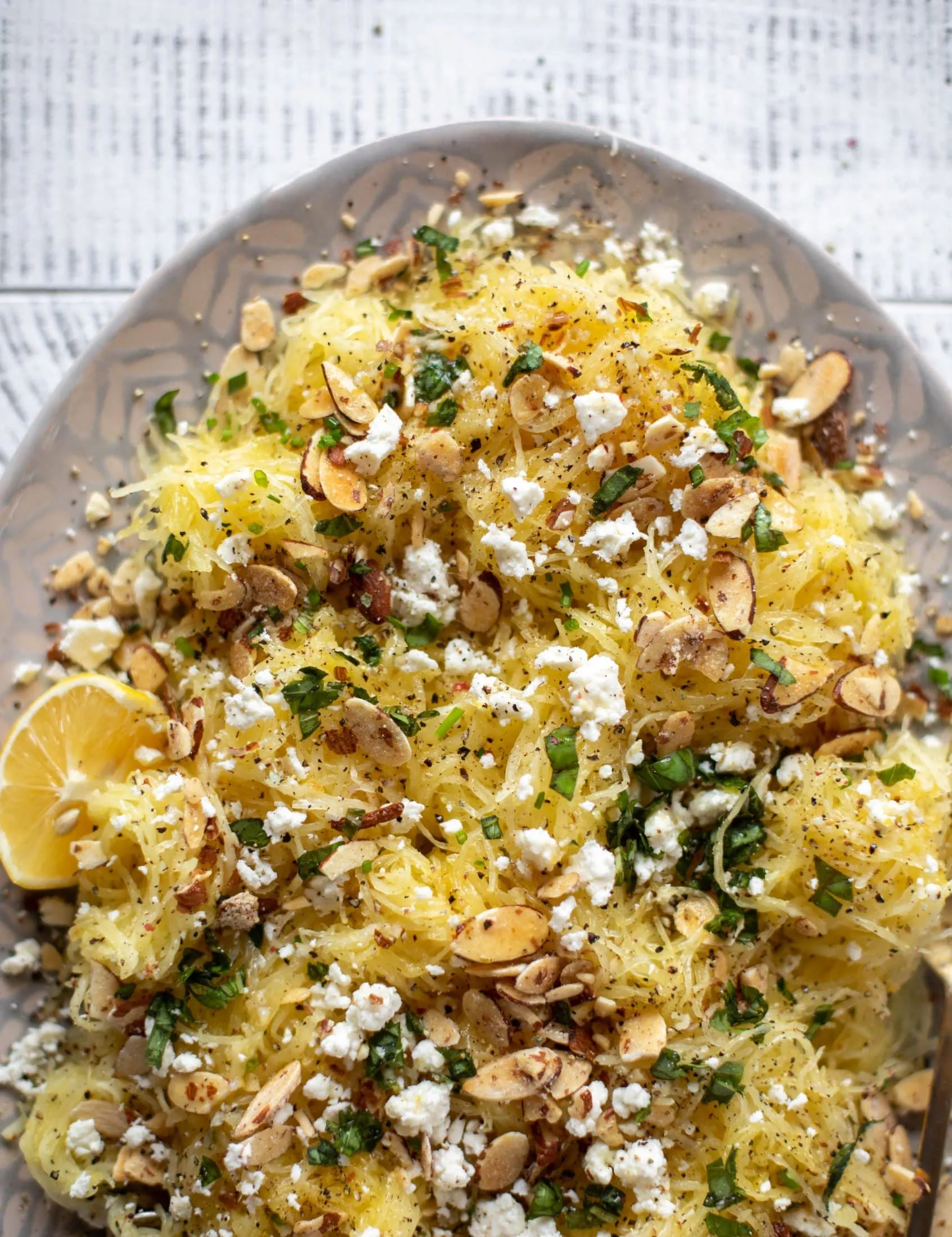 Lemon Oregano Spaghetti Squash