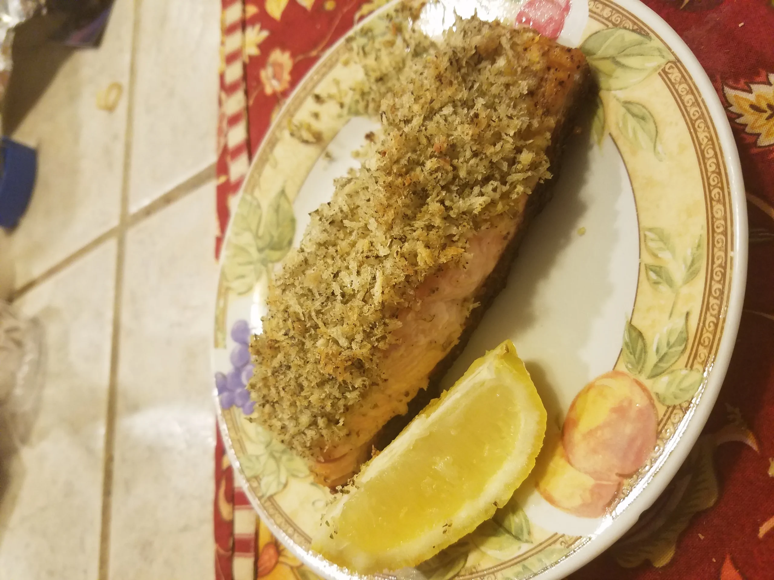 Lemon Panko Crusted Salmon