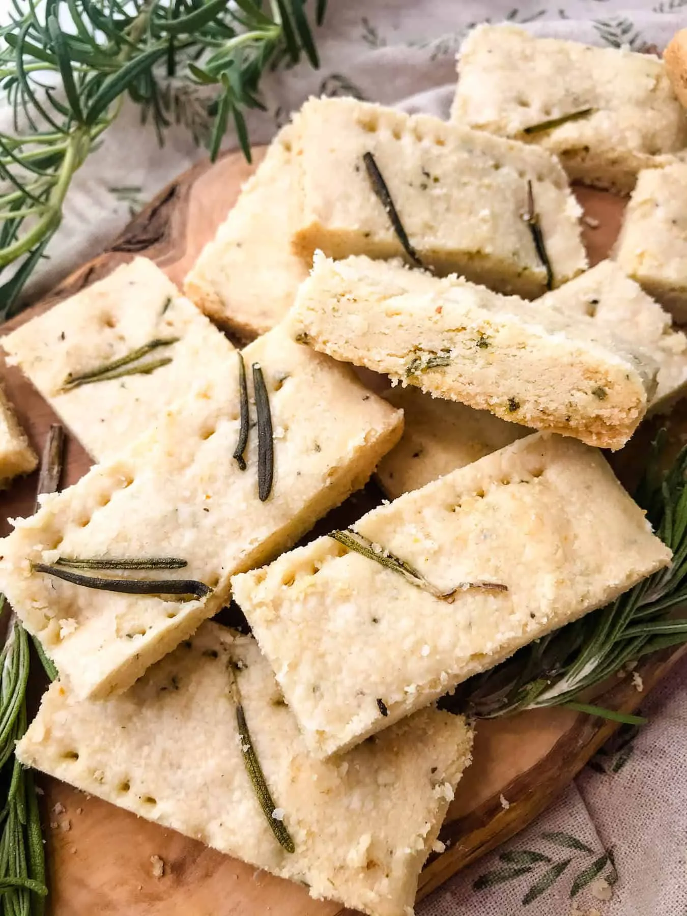 Lemon Rosemary Olive Oil Shortbread