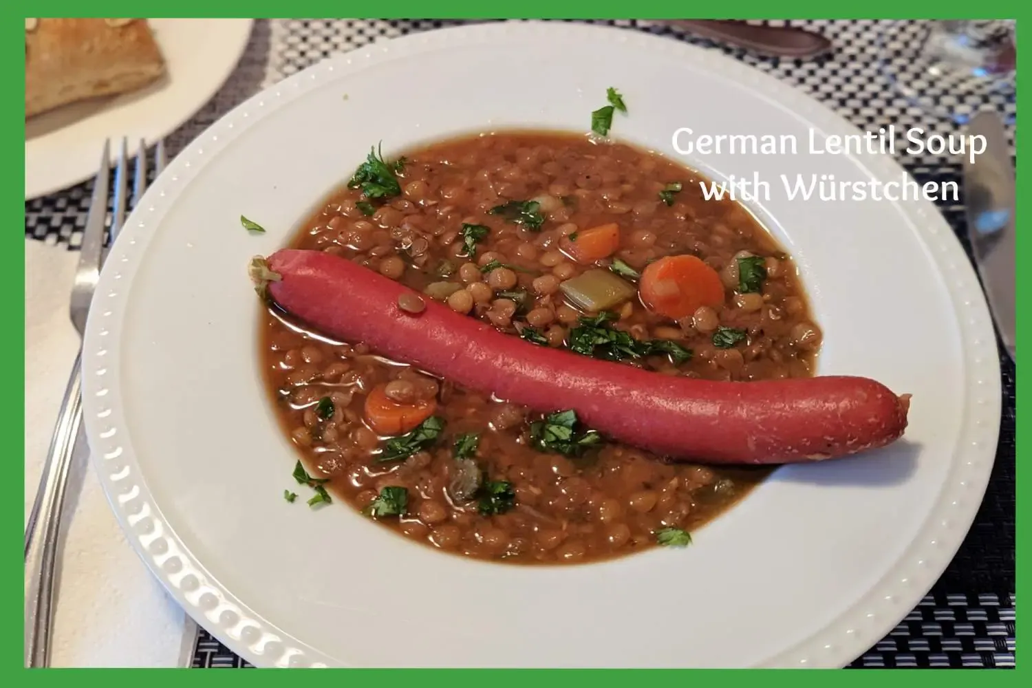 Lentil Soup with Frankfurters