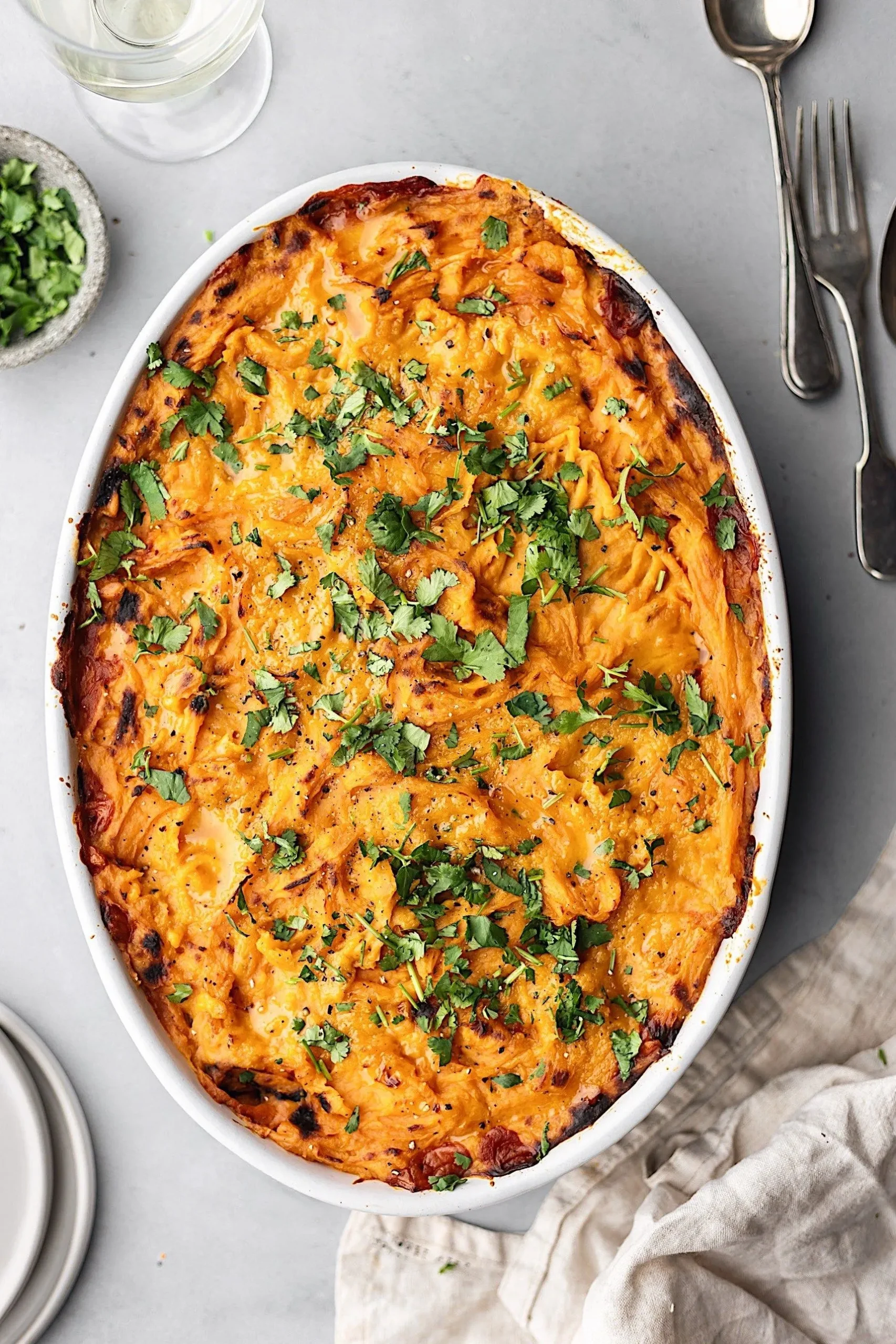 Lentil and Purple Sweet Potato Shepherd's Pie