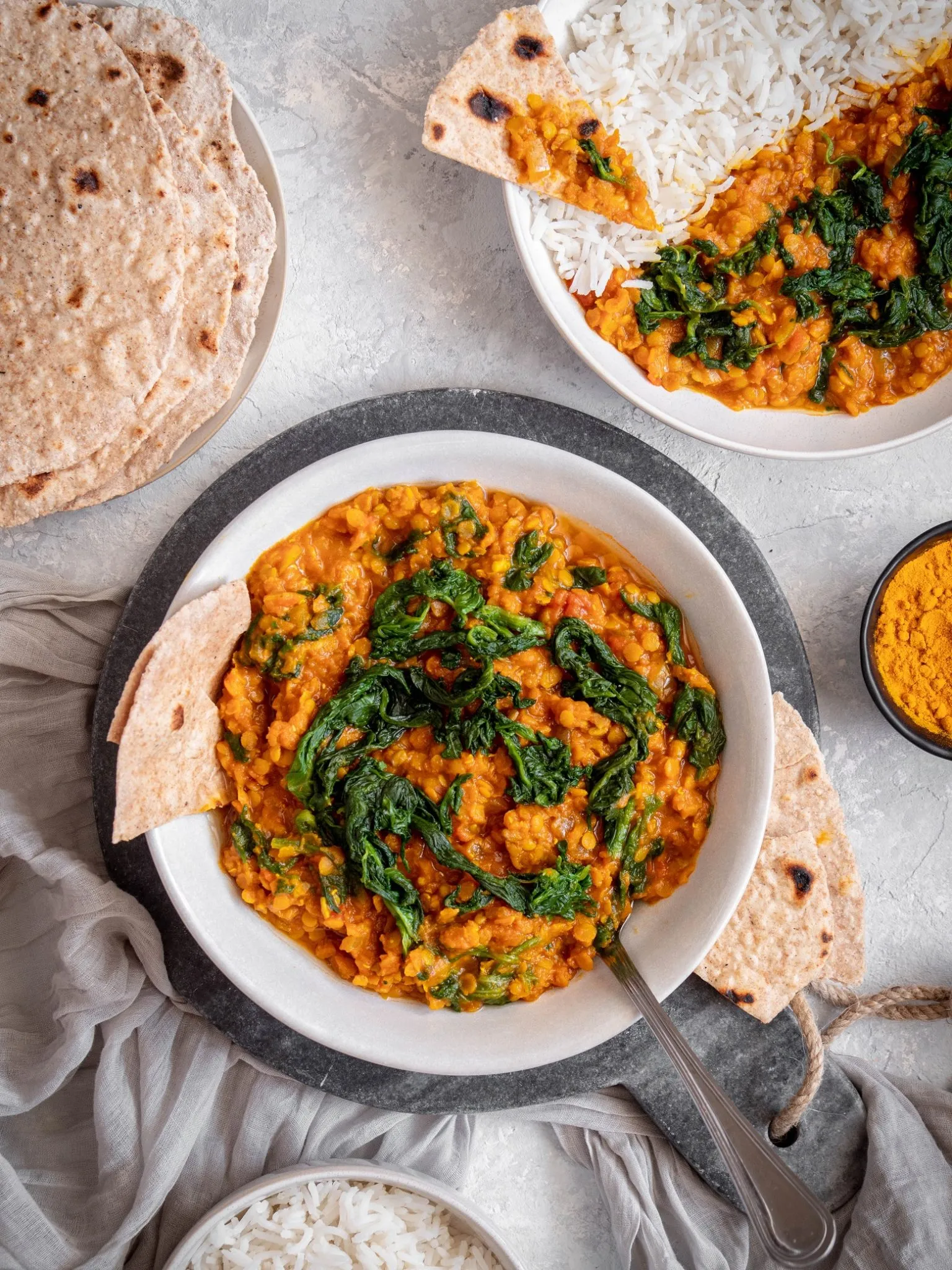 Lentilles Corail Aux Tomates Et Épinards Vegan Sans Gluten