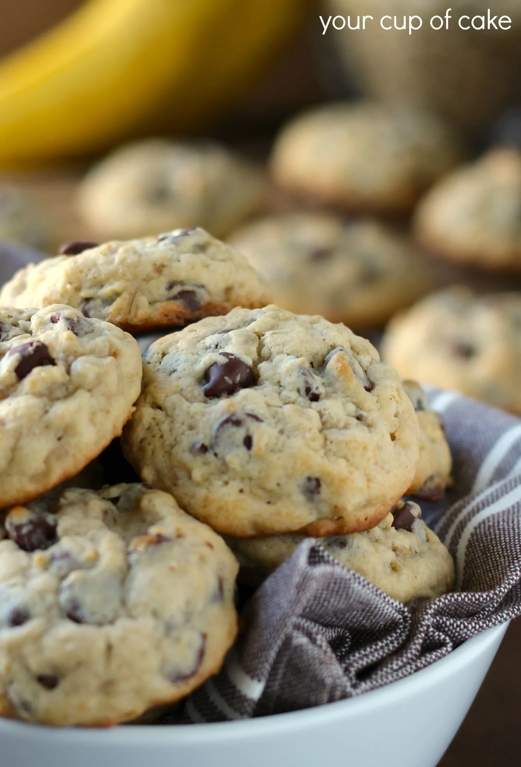 Lighter Banana Oatmeal Chocolate Chip Cookies