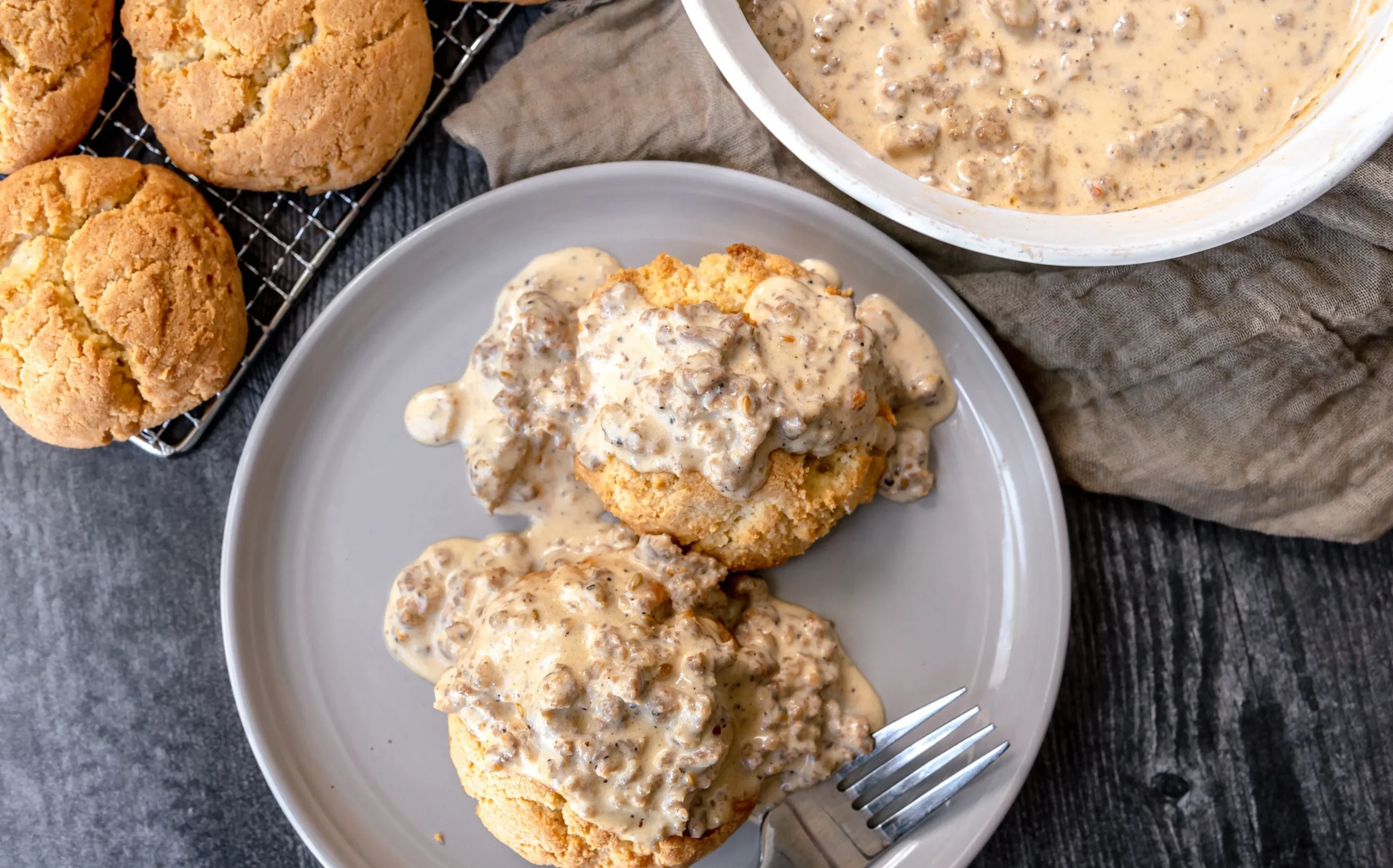 Low Carb Biscuits and Gravy