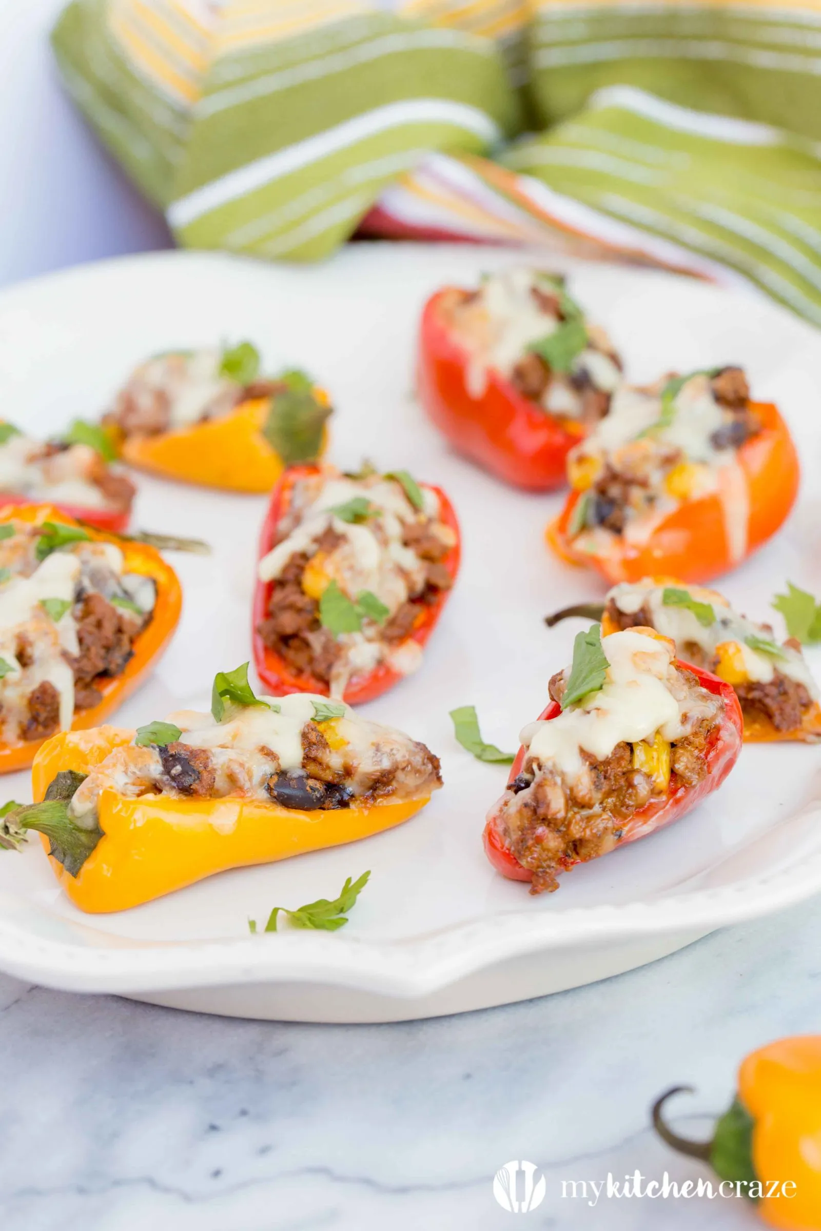 Low Carb Cheesy Sweet Pepper Poppers