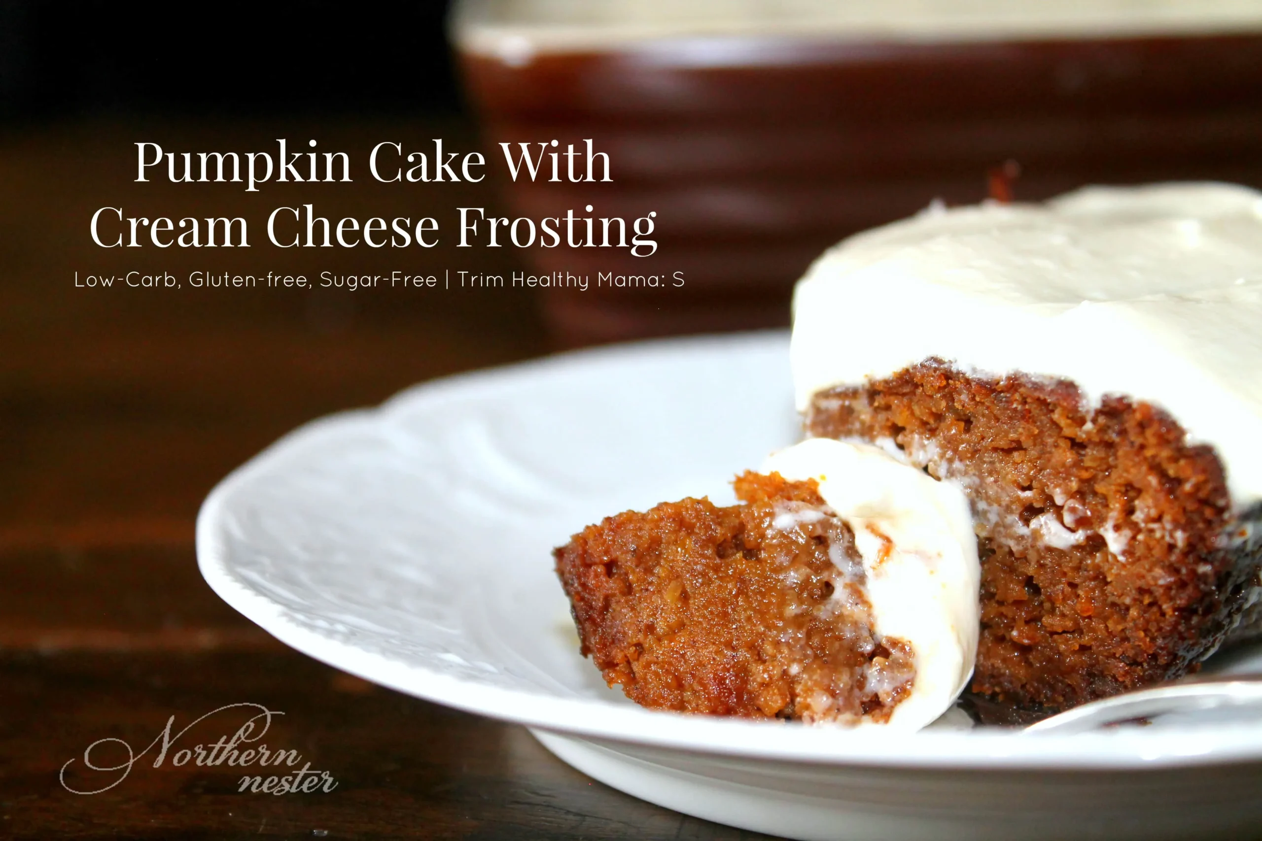Low Carb Easy Pumpkin Cake with Cream Cheese Frosting