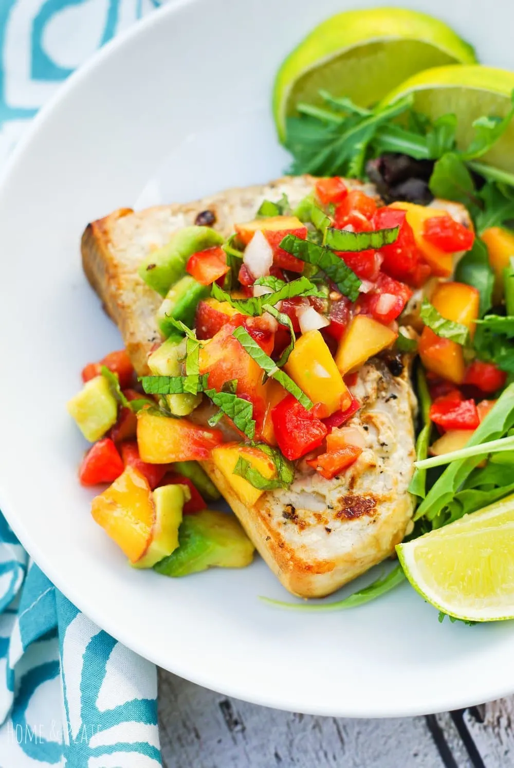 Low Fat Low Calorie Swordfish with Salsa