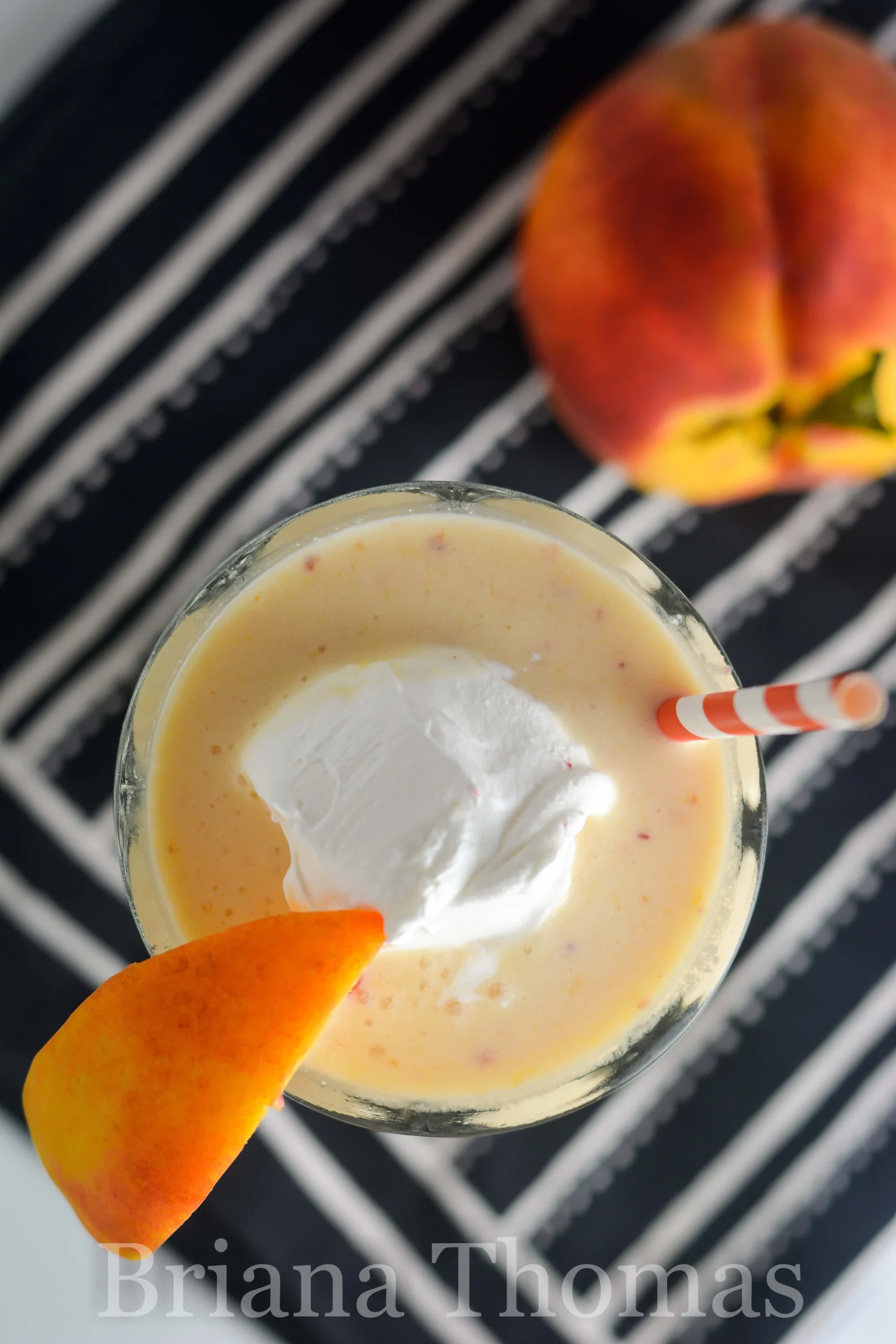Low Fat Peach Protein Smoothie No Sugar Added
