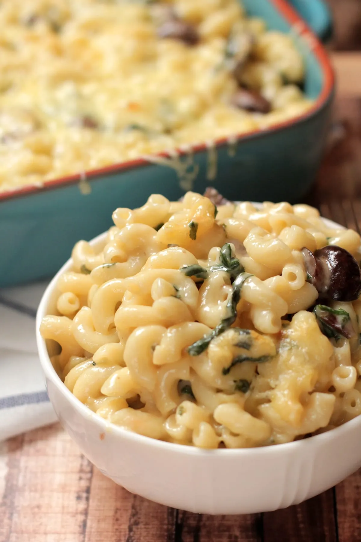 Mac and Cheese with Chard and Mushroom