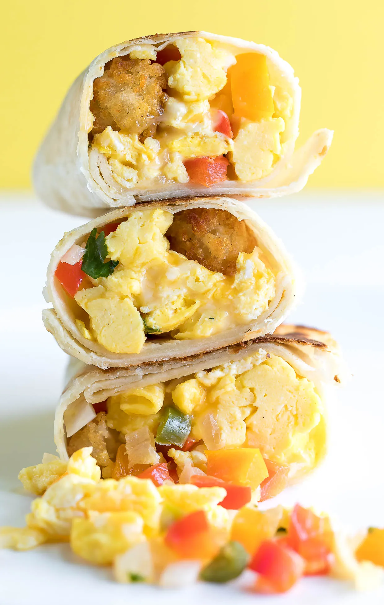 Make Ahead Veggie Breakfast Burritos