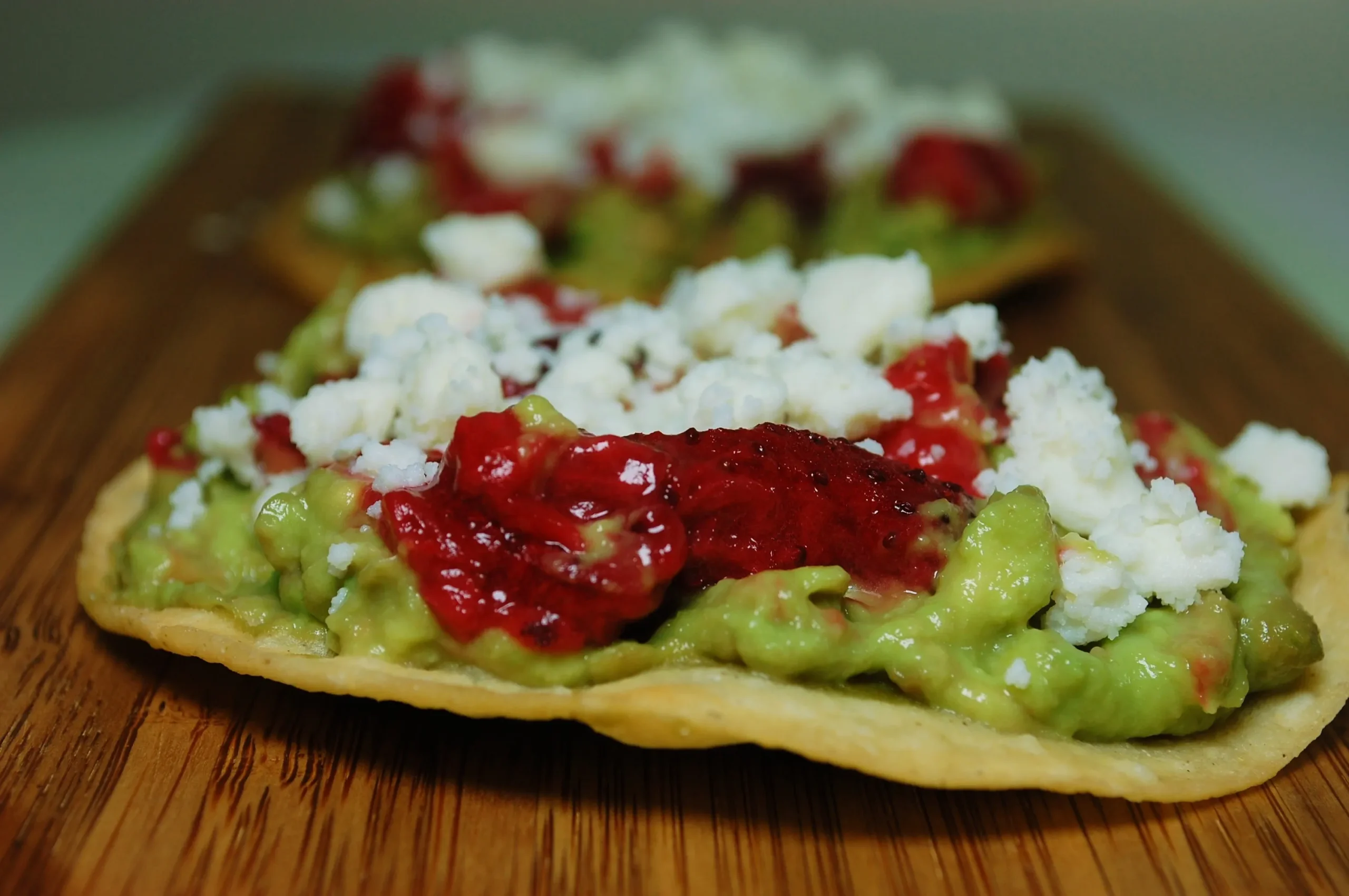 Mango Chicken Quesadillas and Roasted Oregano Strawberry Tostadas