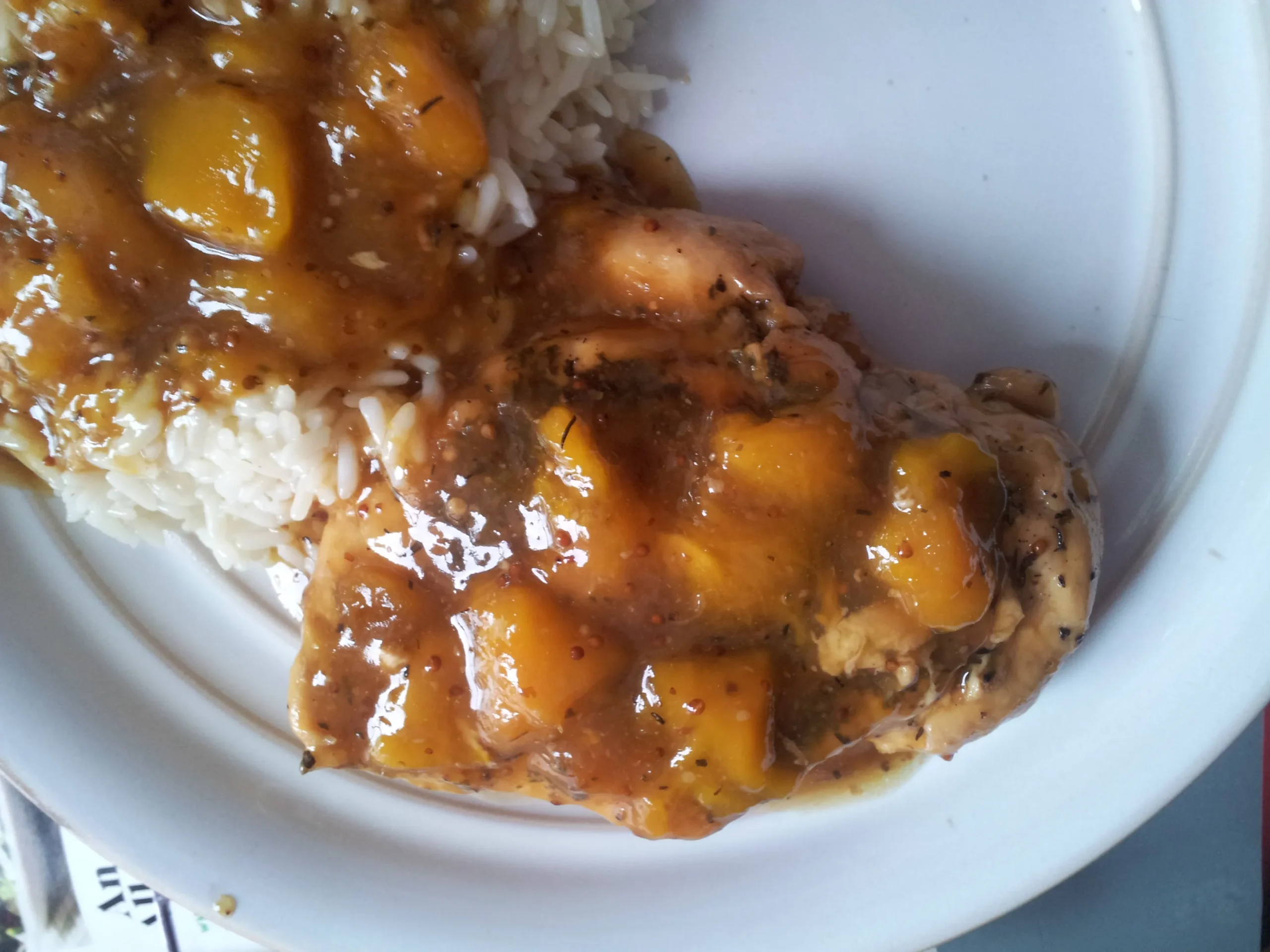 Mango Mustard Glazed Chicken