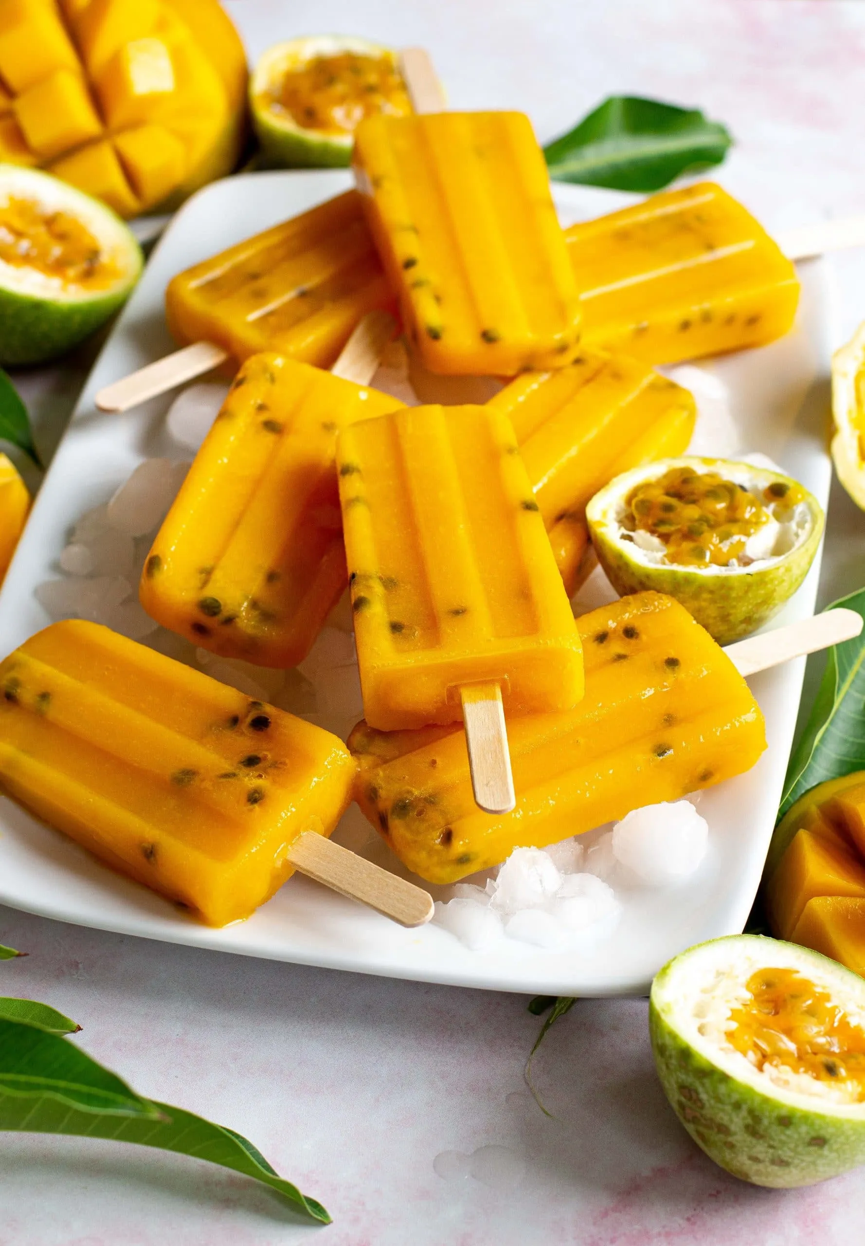 Mango Passion Fruit Popsicles