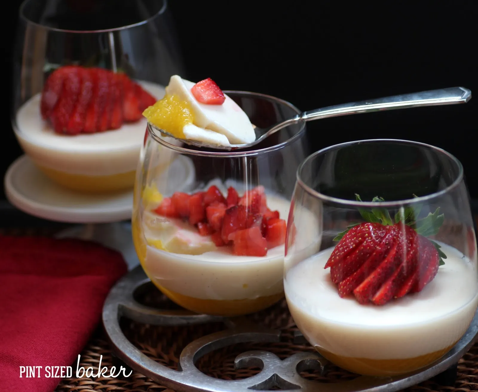 Mango and Yogurt Gelees with Meringue