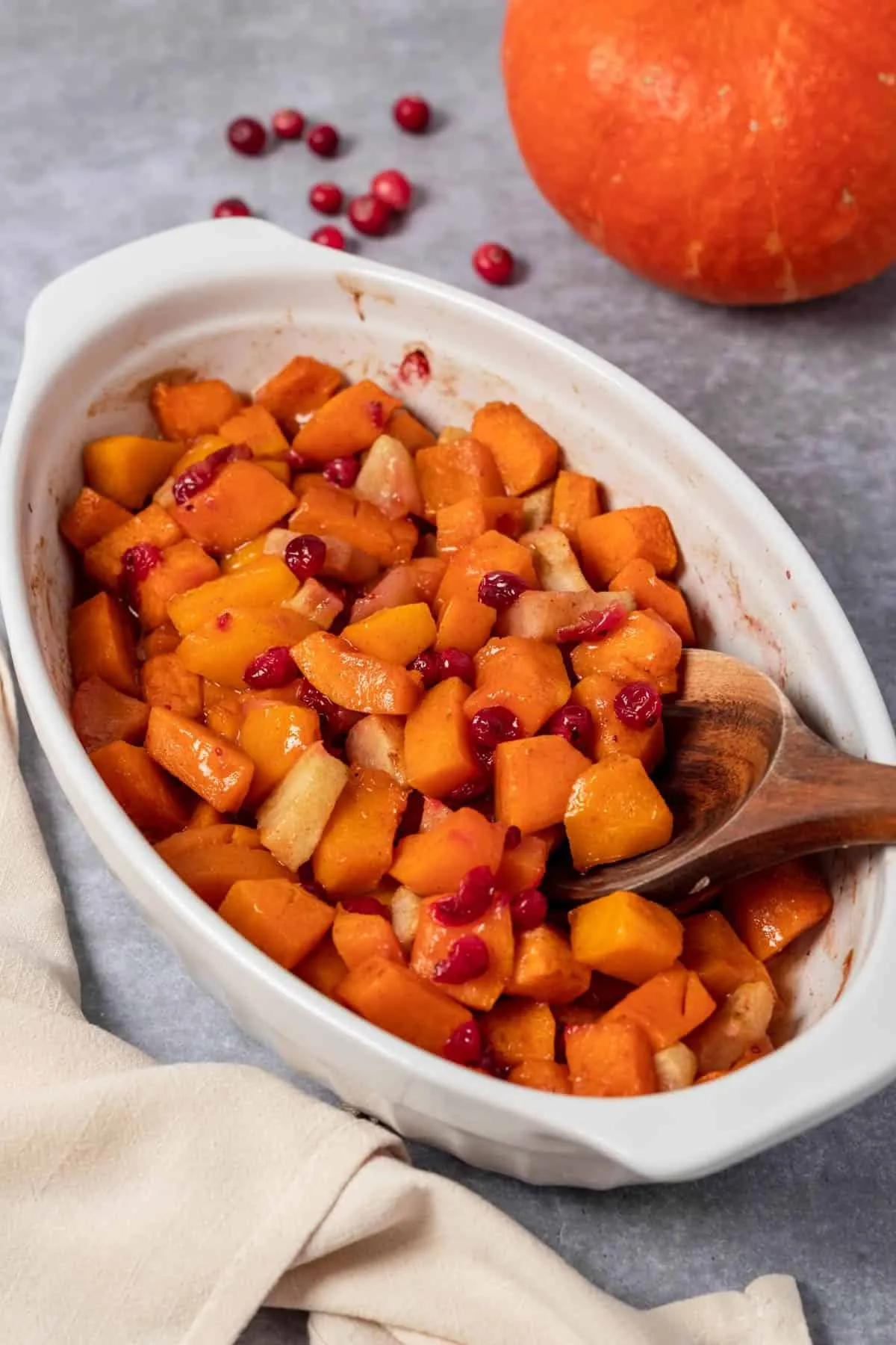 Maple Butternut Squash Apple Casserole
