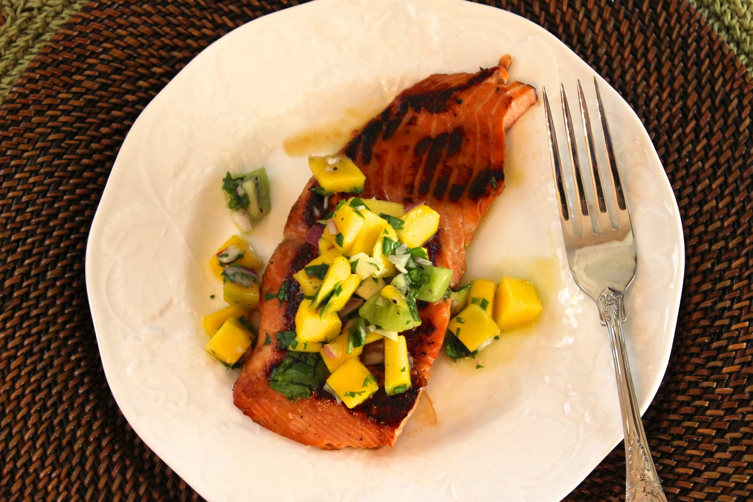 Marinated Salmon with Fruit Relish