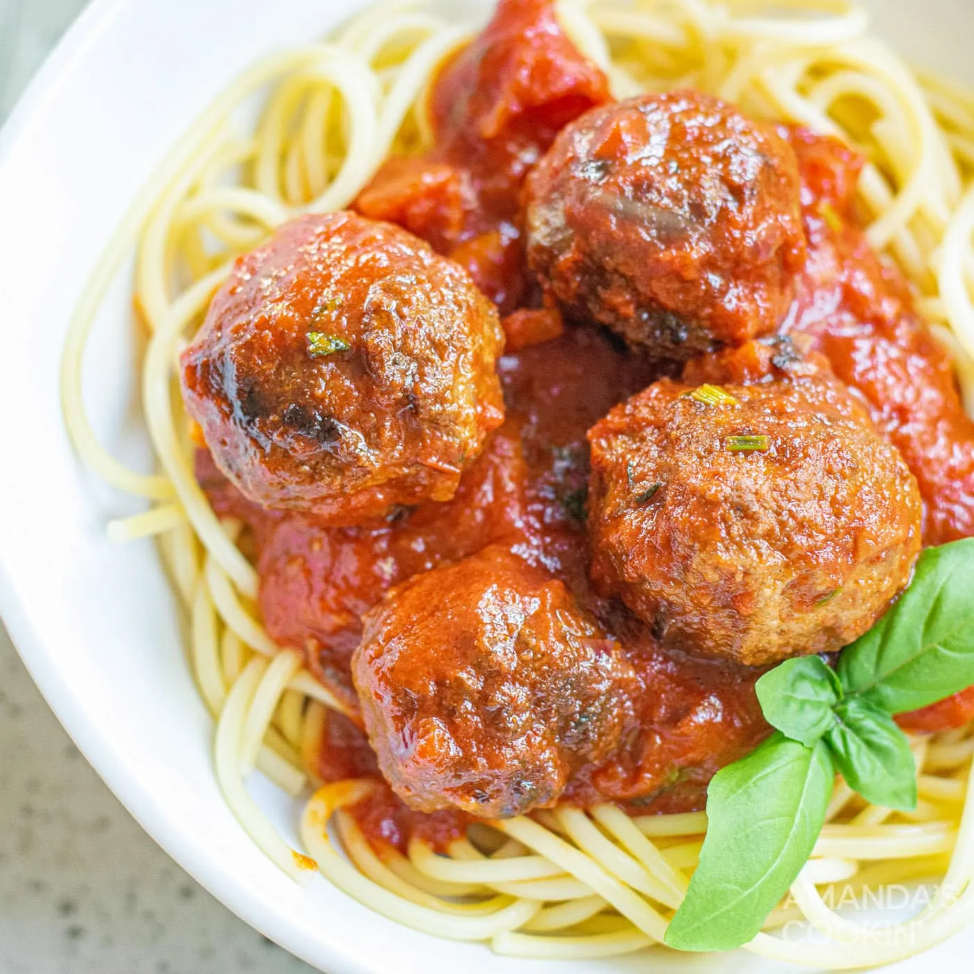 Meatballs and Penne in Creamy Marinara Sauce