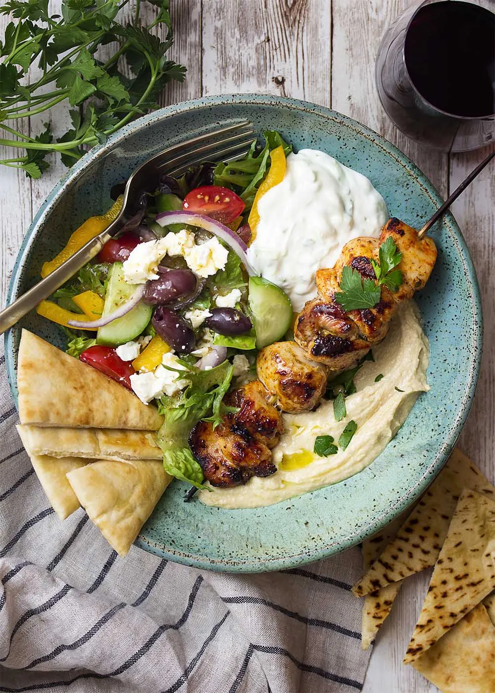 Mediterranean Hummus Chicken Salad