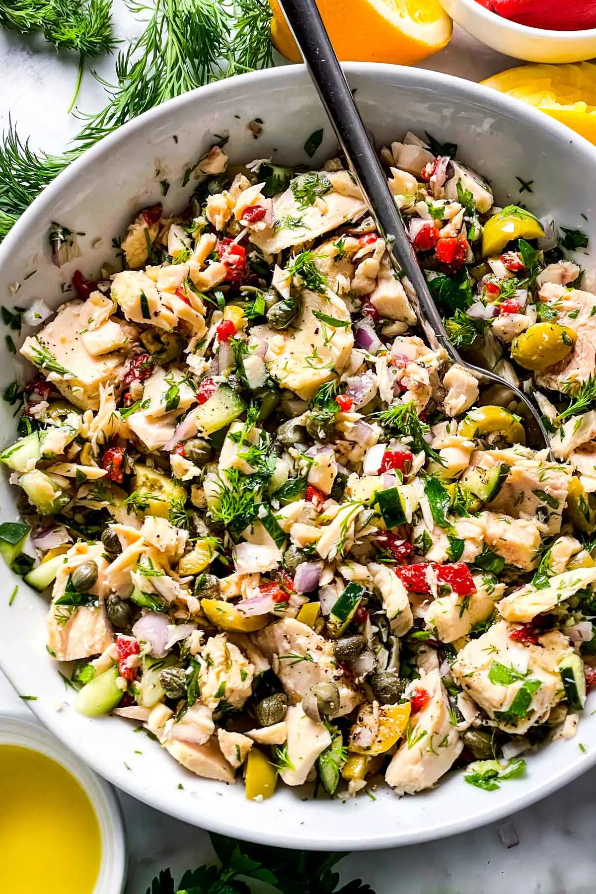 Mediterranean Tuna Salad with Tarragon Vinaigrette