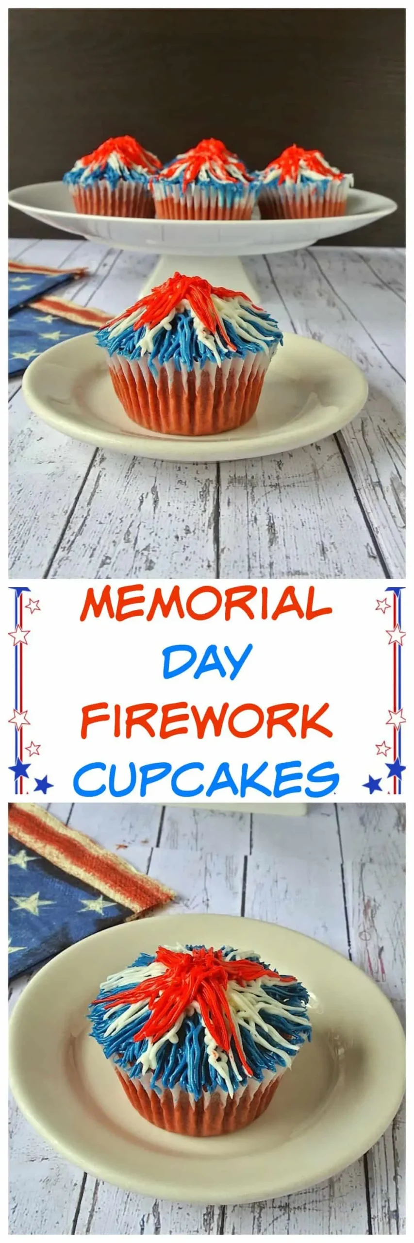 Memorial Day Firework Cupcakes