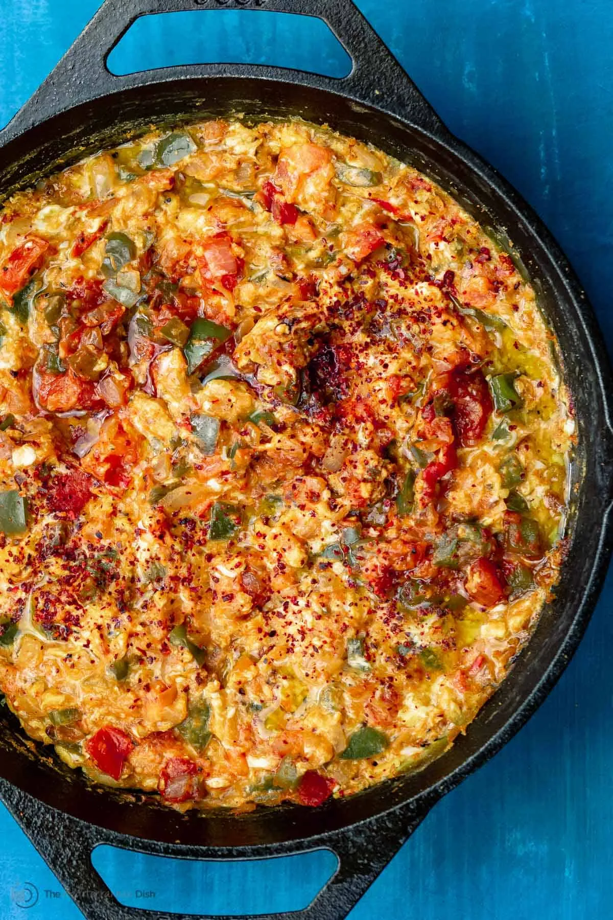 Menemen Turkish Scrambled Eggs with Tomatoes