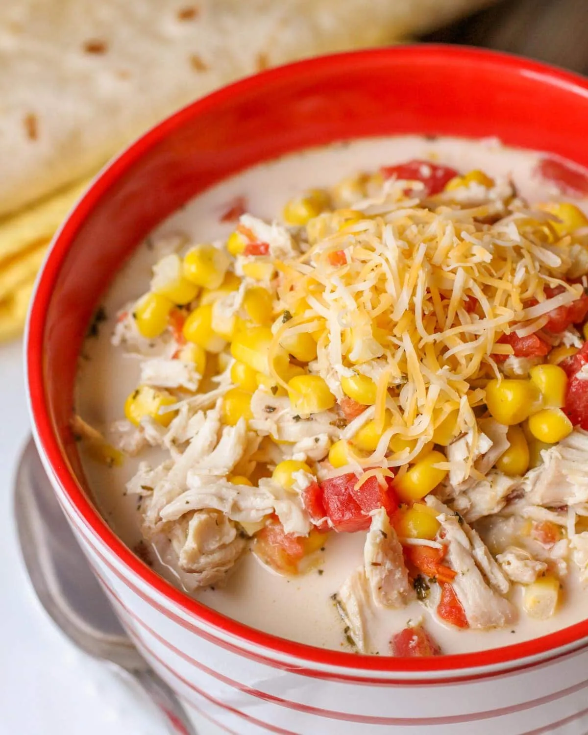 Mexican Chicken Soup with Charred Baby Corn