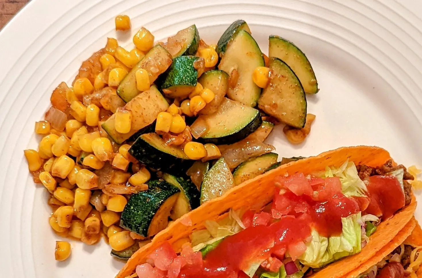 Mexican Zucchini and Corn Gratin