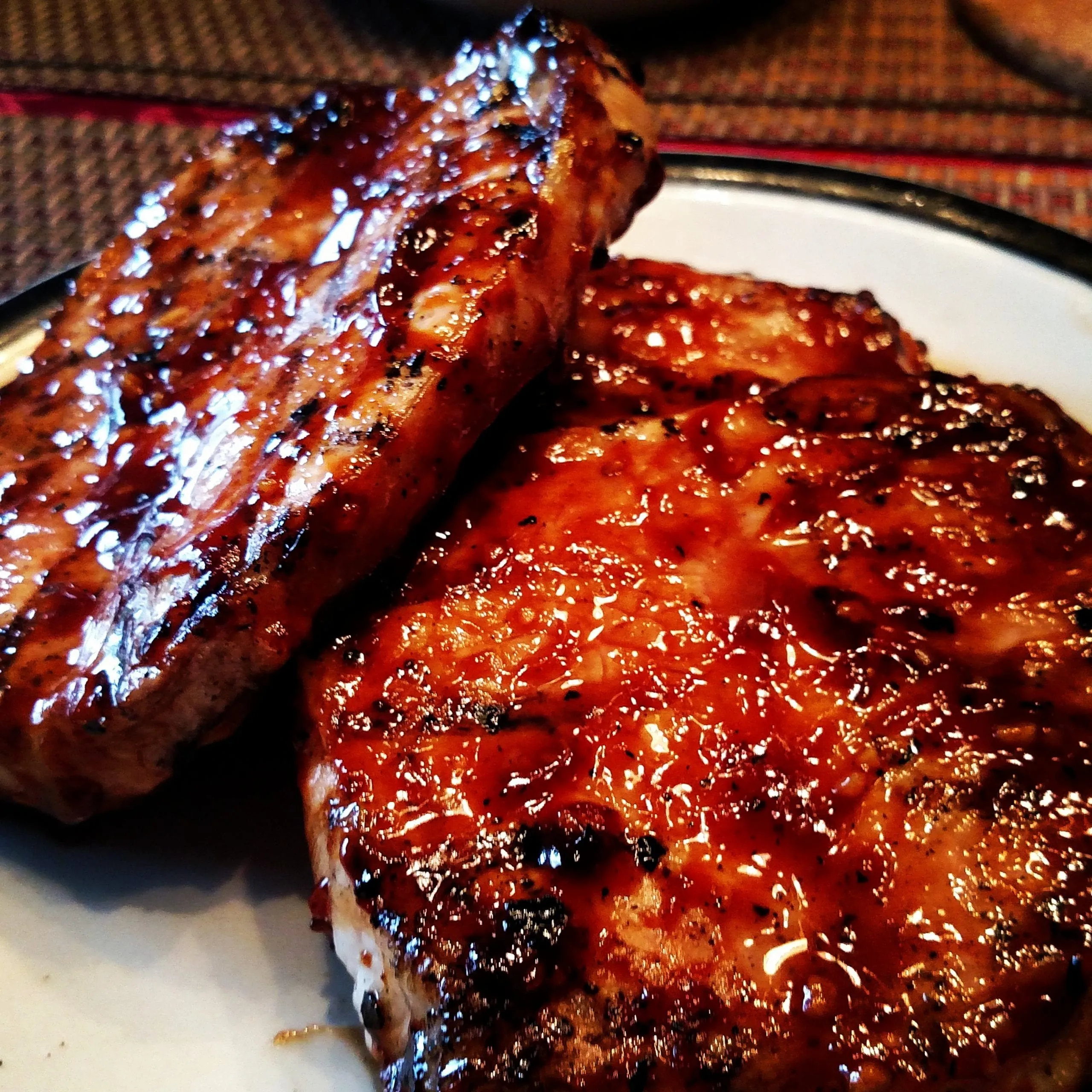 Microwave Spiced Pork Chops