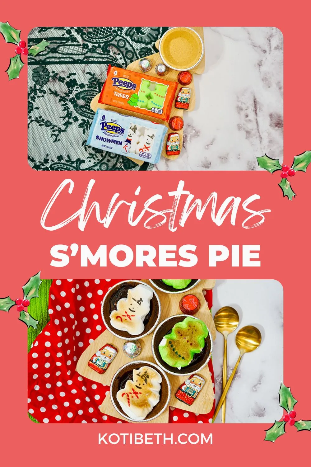 Mini Christmas S'mores Pie