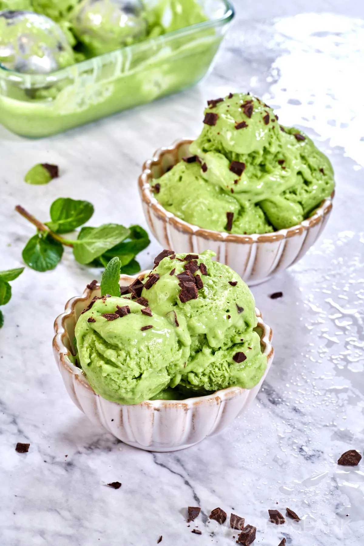 Mint Avocado Ice Cream