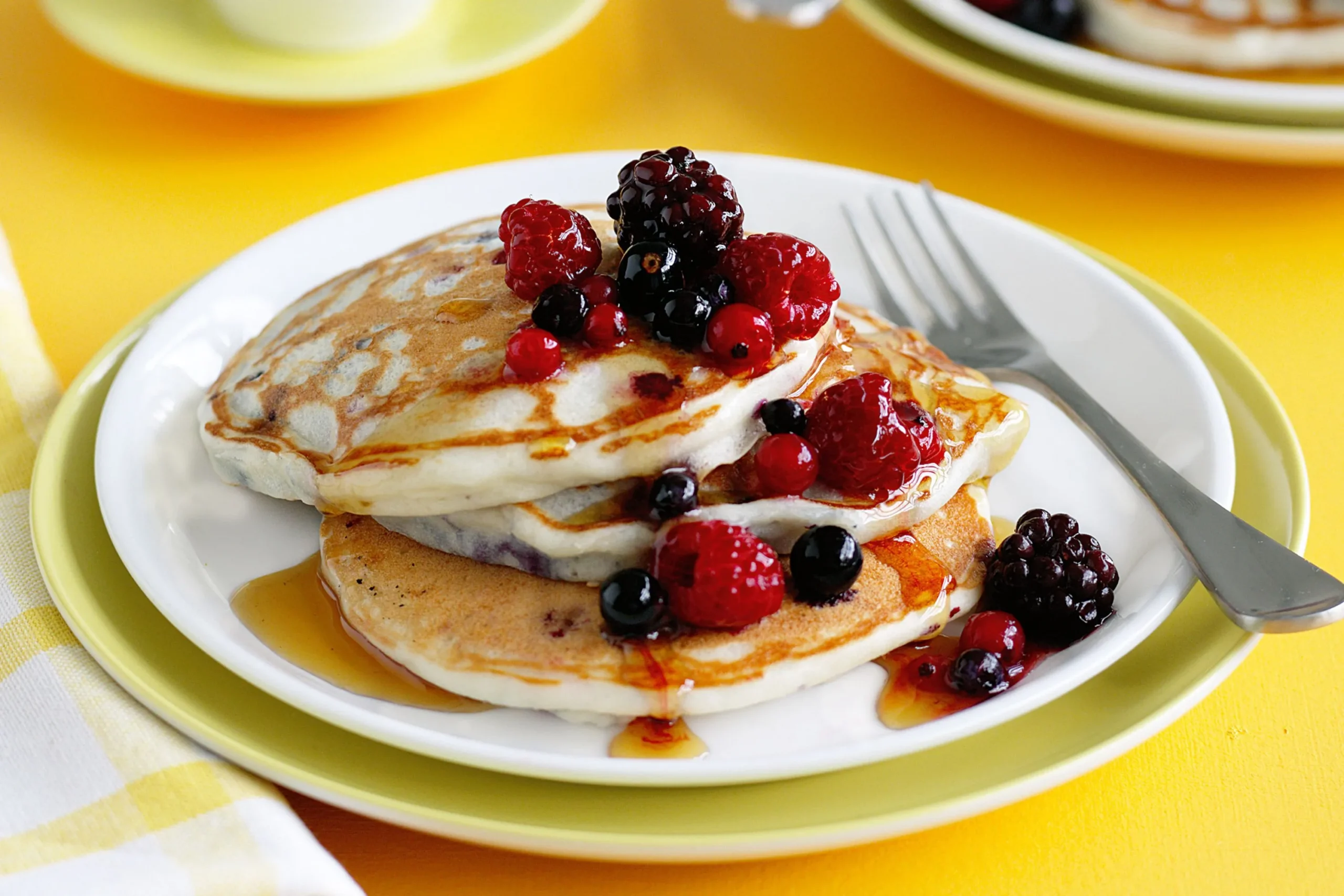 Mixed Berry Ricotta Pancakes