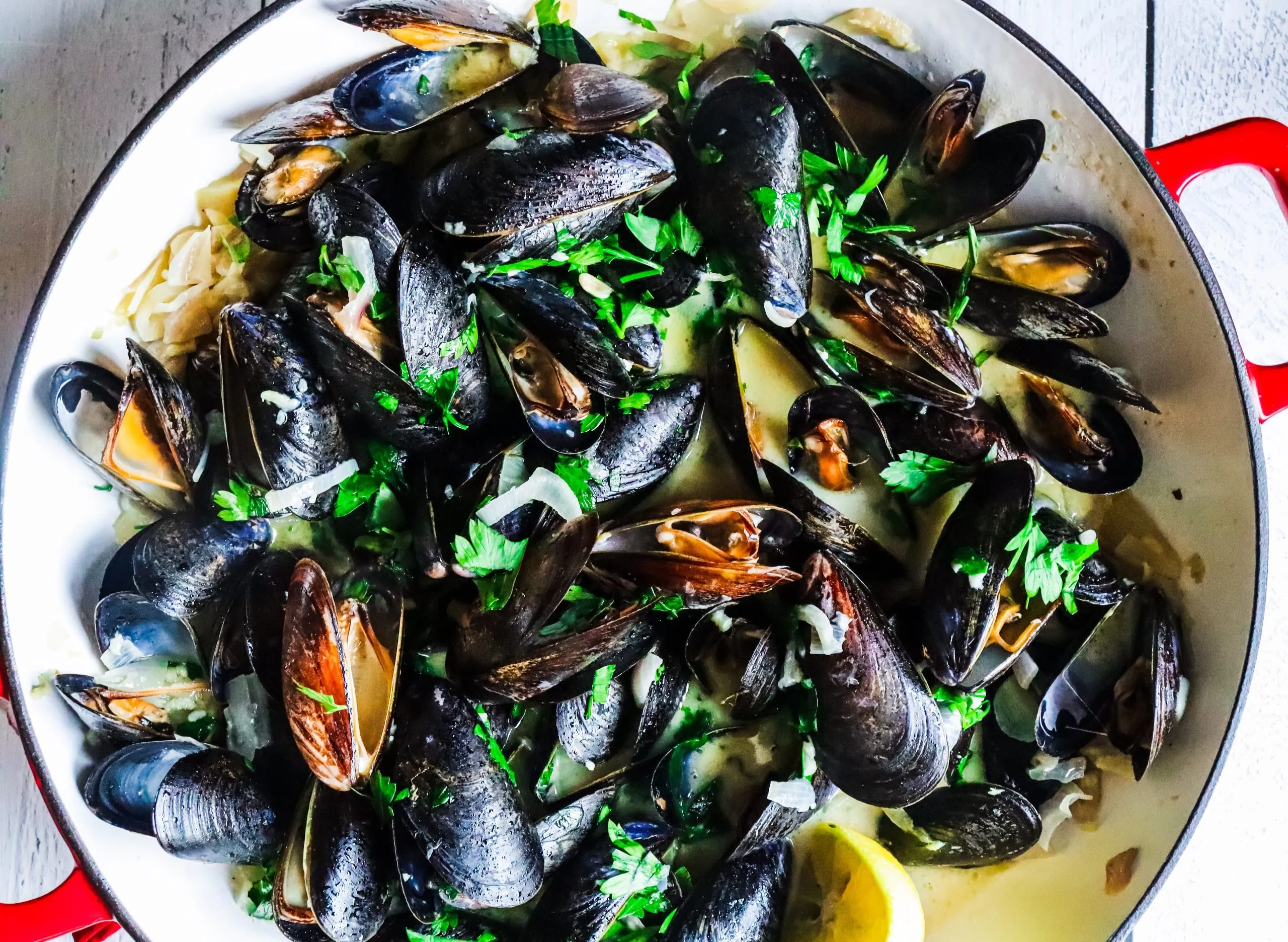 Mussels with Coconut and White Wine