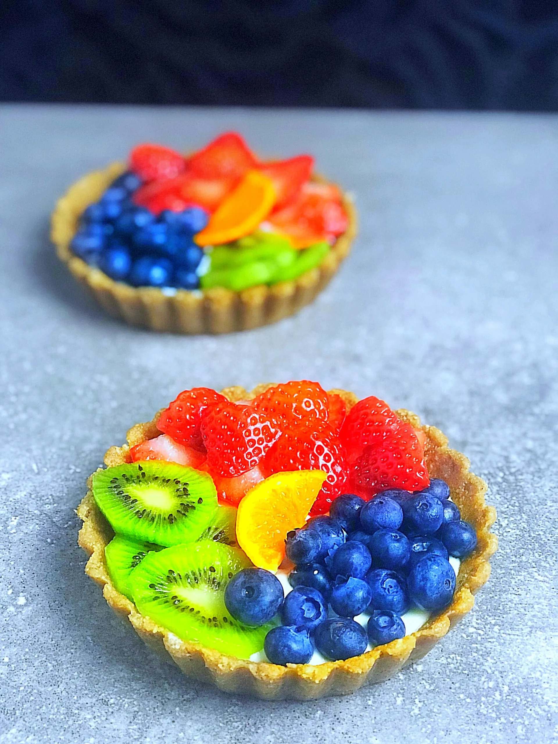 No Bake Rainbow Fruit Tart