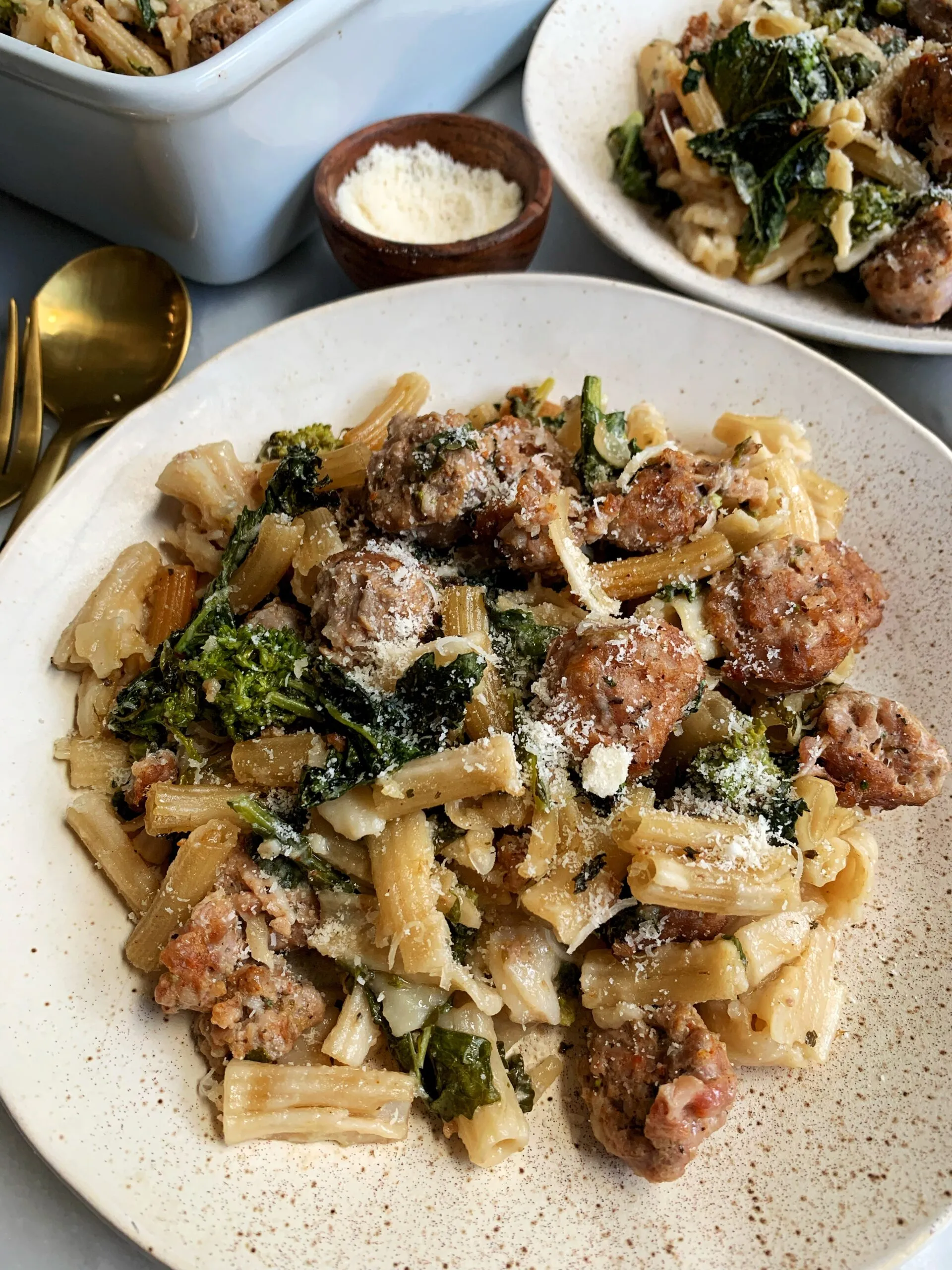 No Boil Broccoli Rabe Sausage Baked Pasta