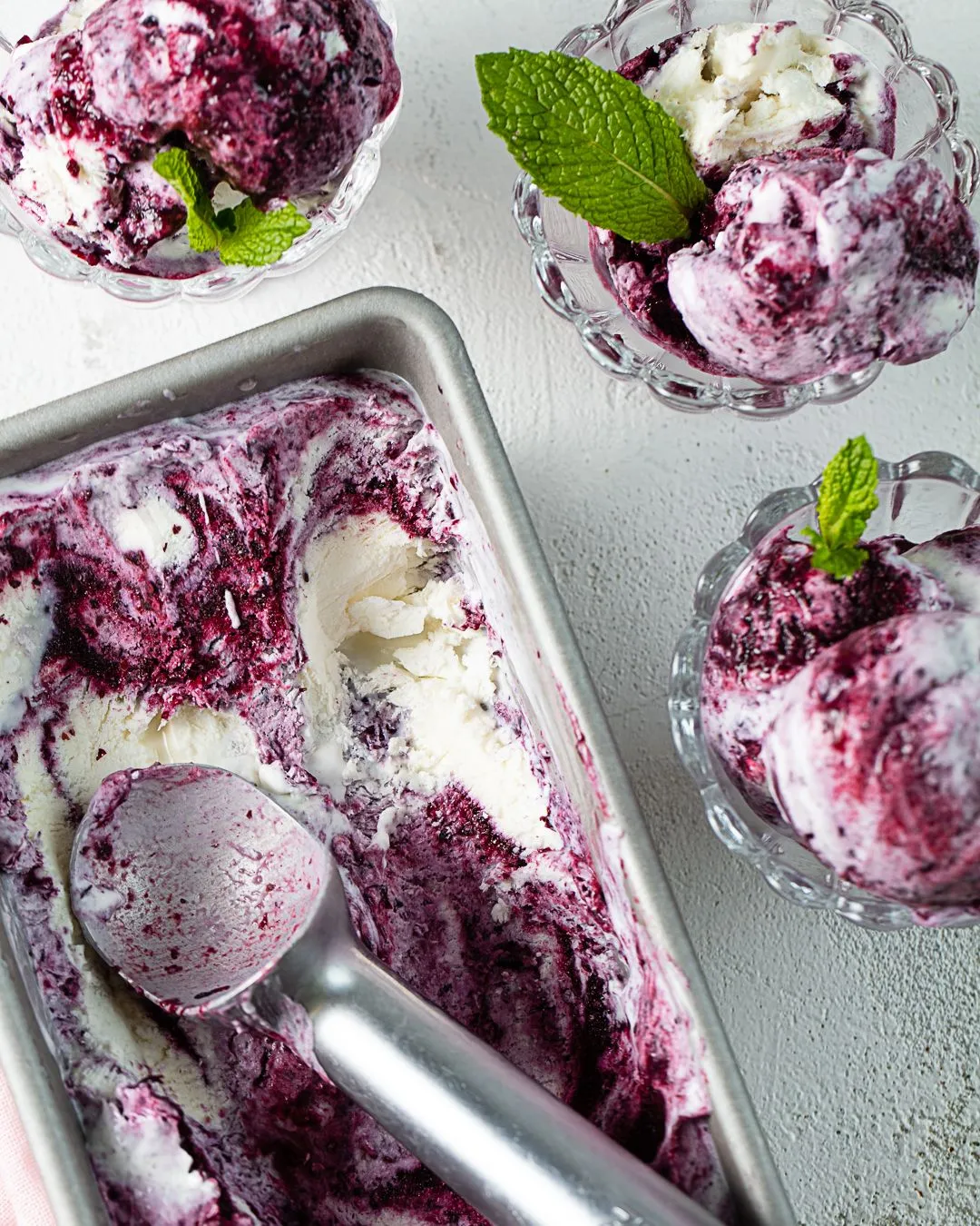 No Churn Blueberry Lemon Ice Cream