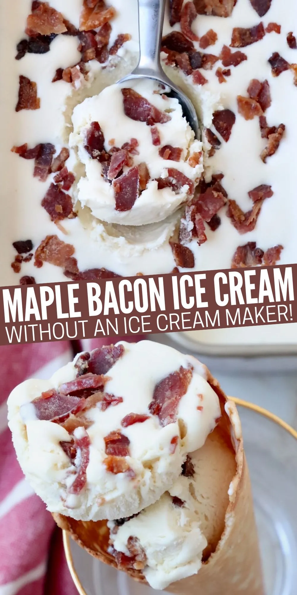 No Churn Maple Bacon Ice Cream