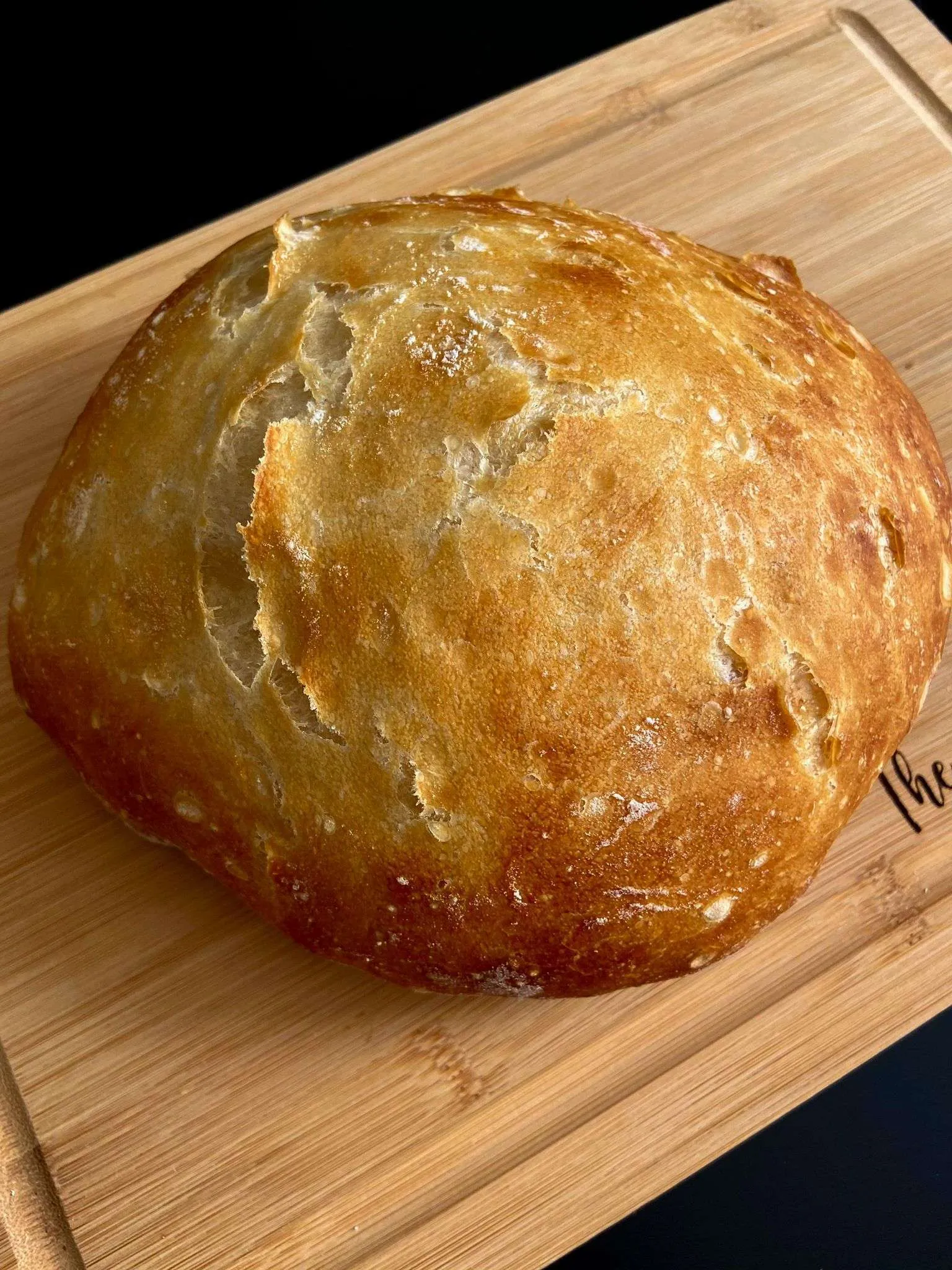 No Knead Cheesy Peasant Bread