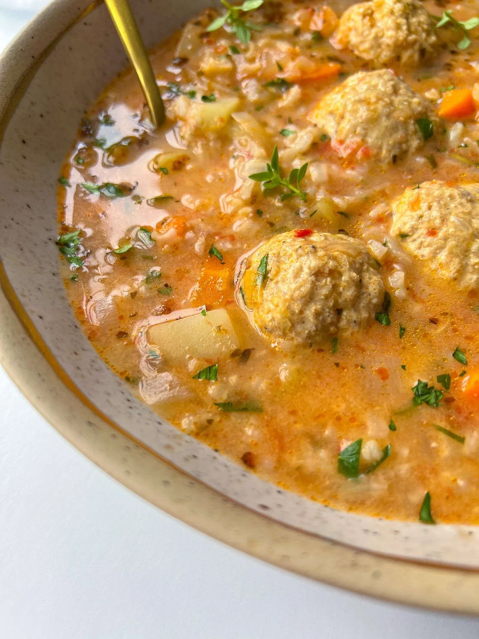 Nonna's Chicken Meatball Soup