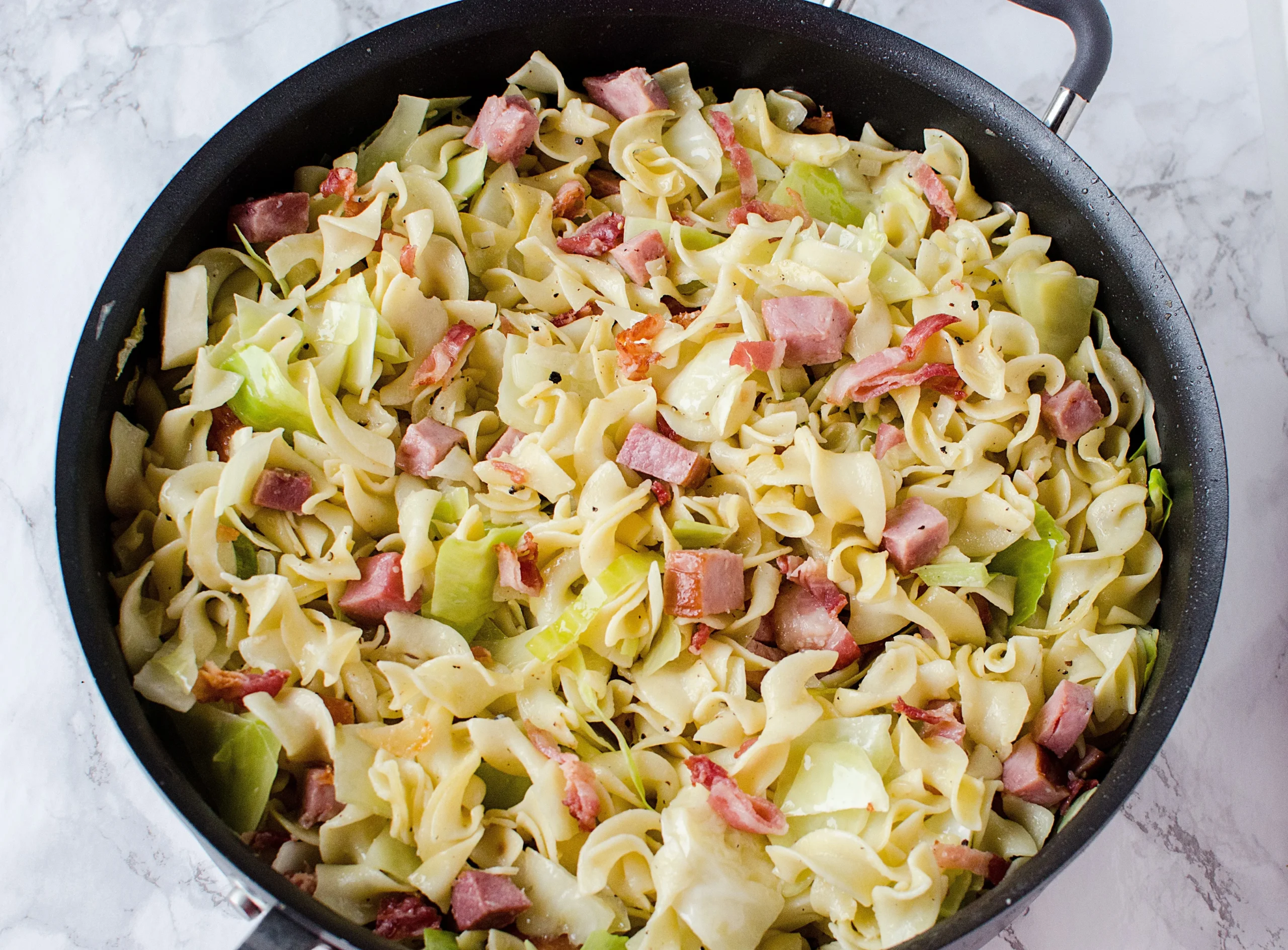Noodles, Cabbage, and Onions