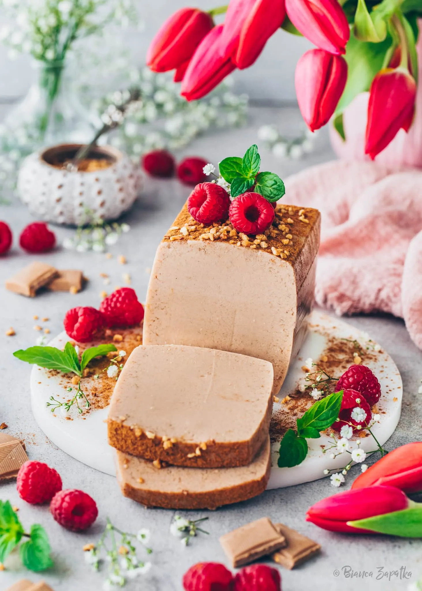 Nougat Panna Cotta Kuchen