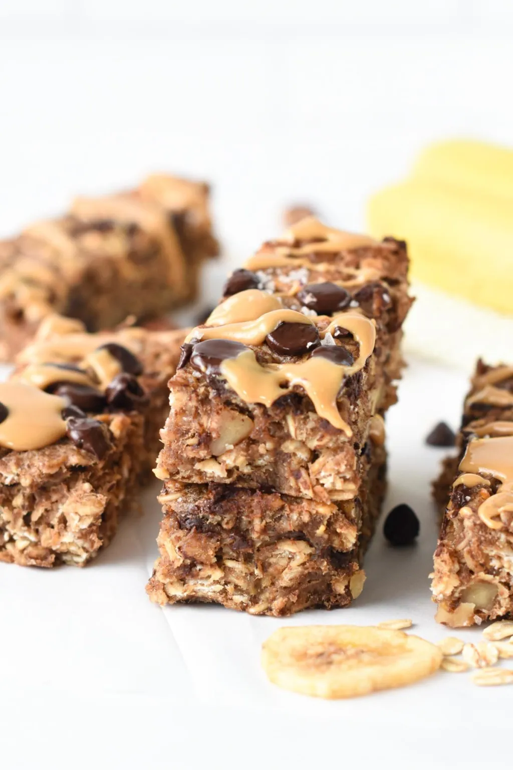 One Dish Peanut Butter Banana Oatmeal Bars